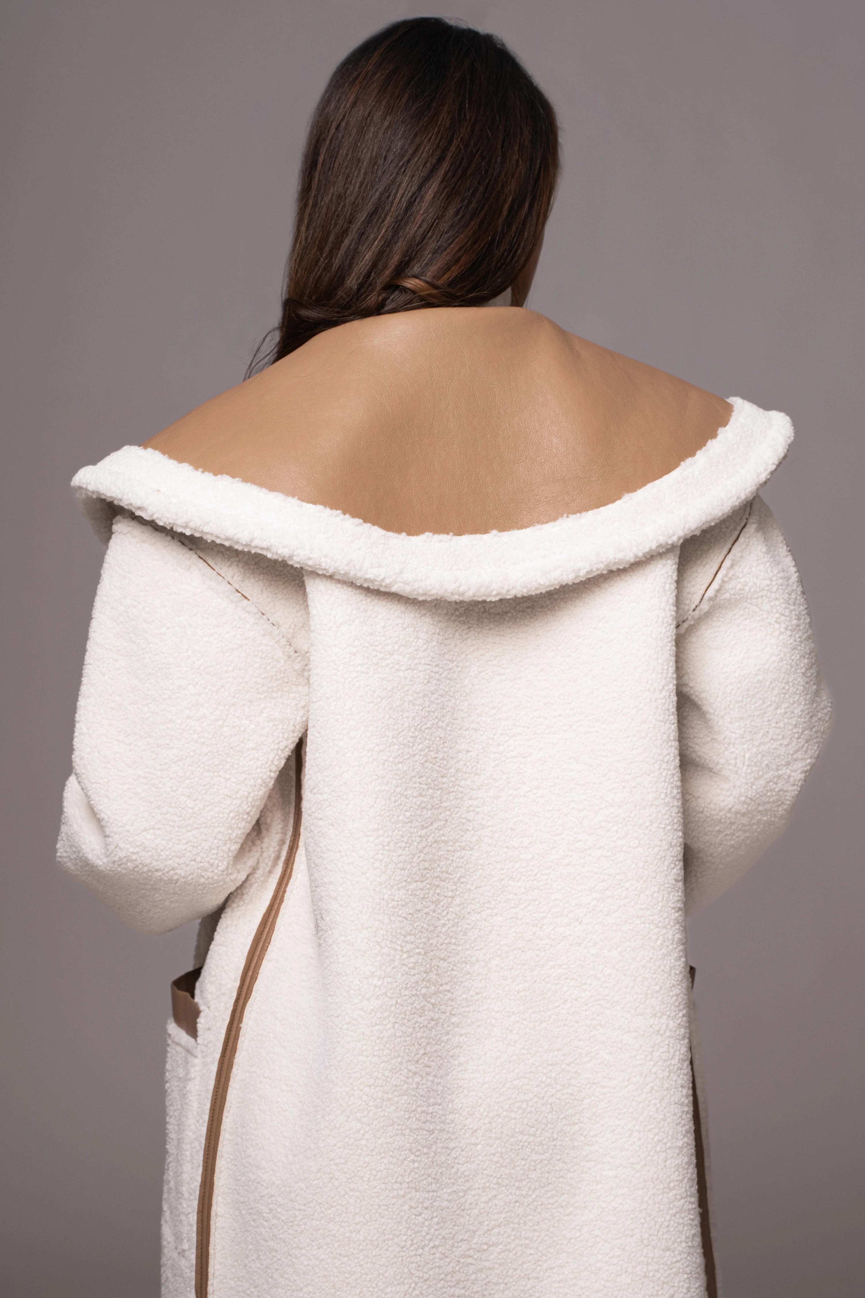 Tan Jaida Reversible Teddy Coat - Image 25