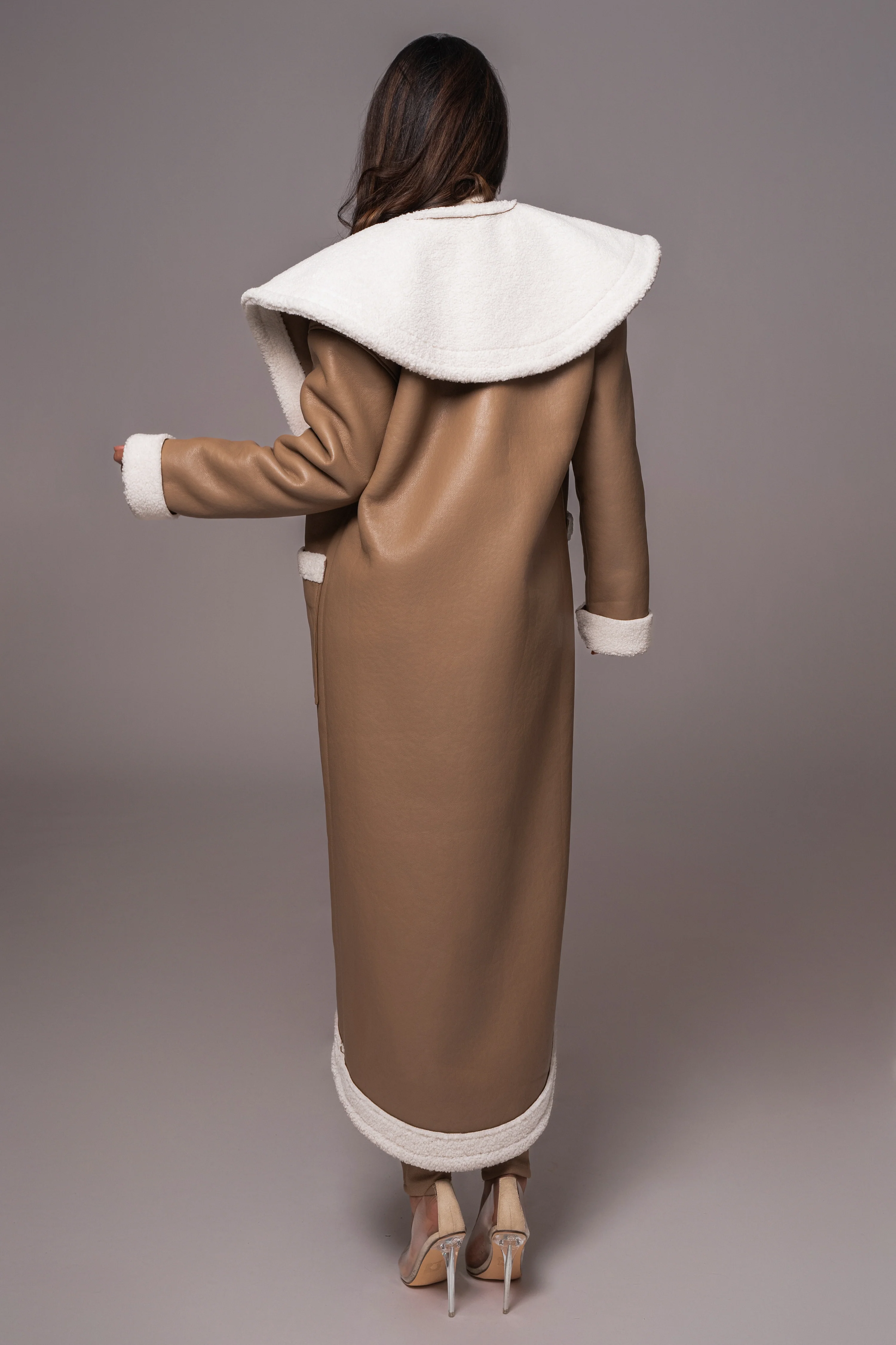 Tan Jaida Reversible Teddy Coat - Image 26