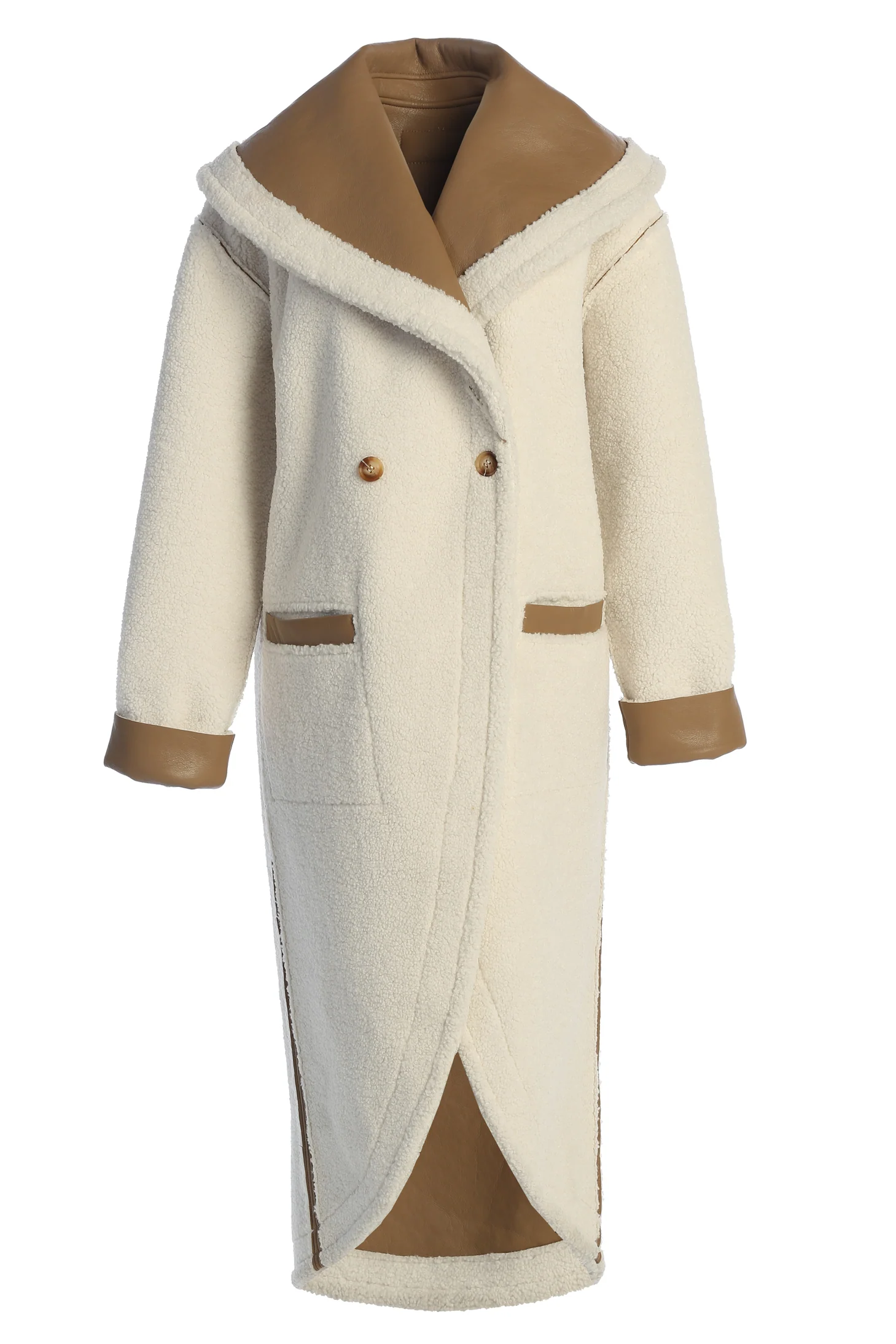 Tan Jaida Reversible Teddy Coat - Image 3