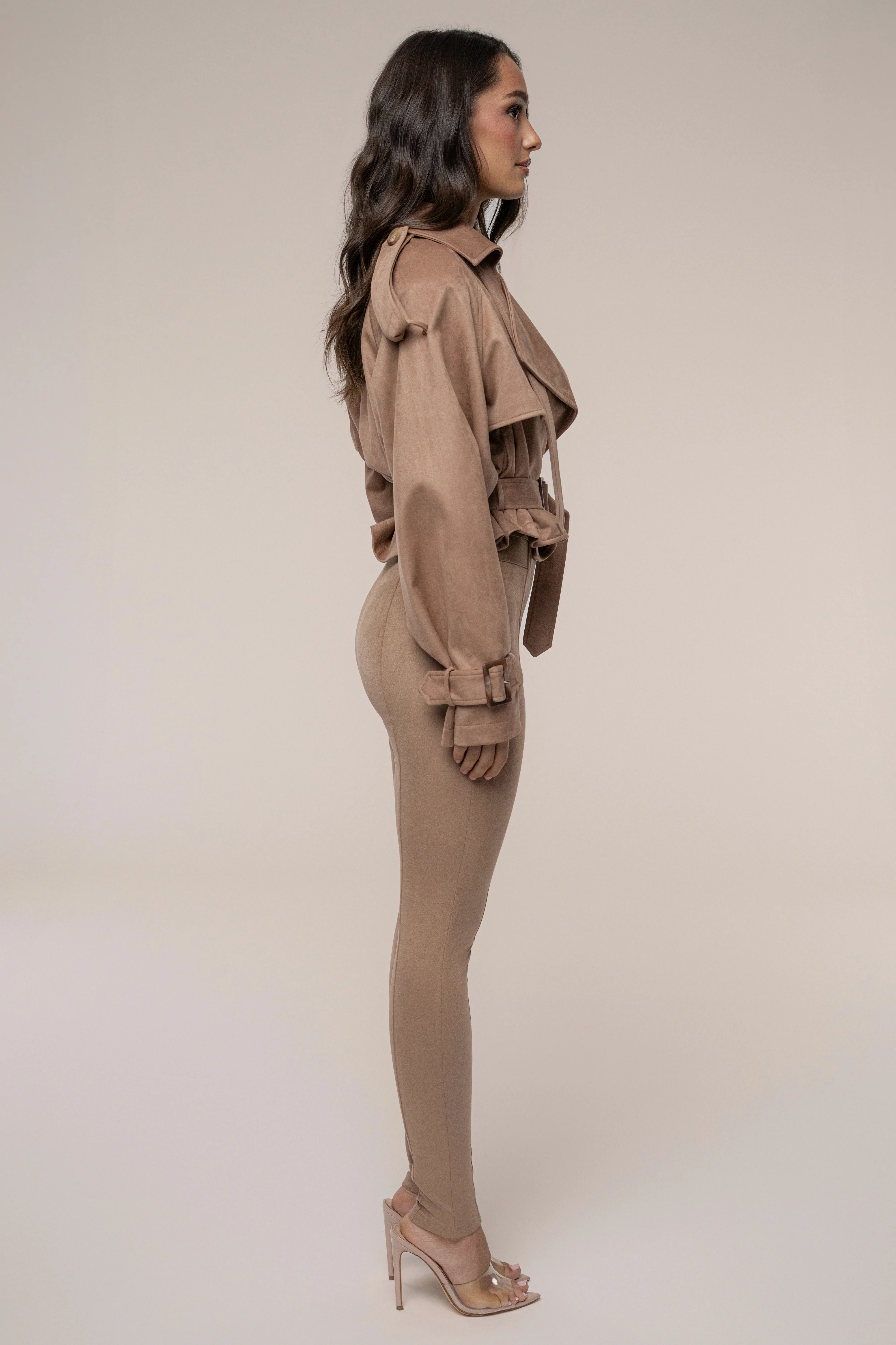 Tan Latte Cropped Jacket - Image 12