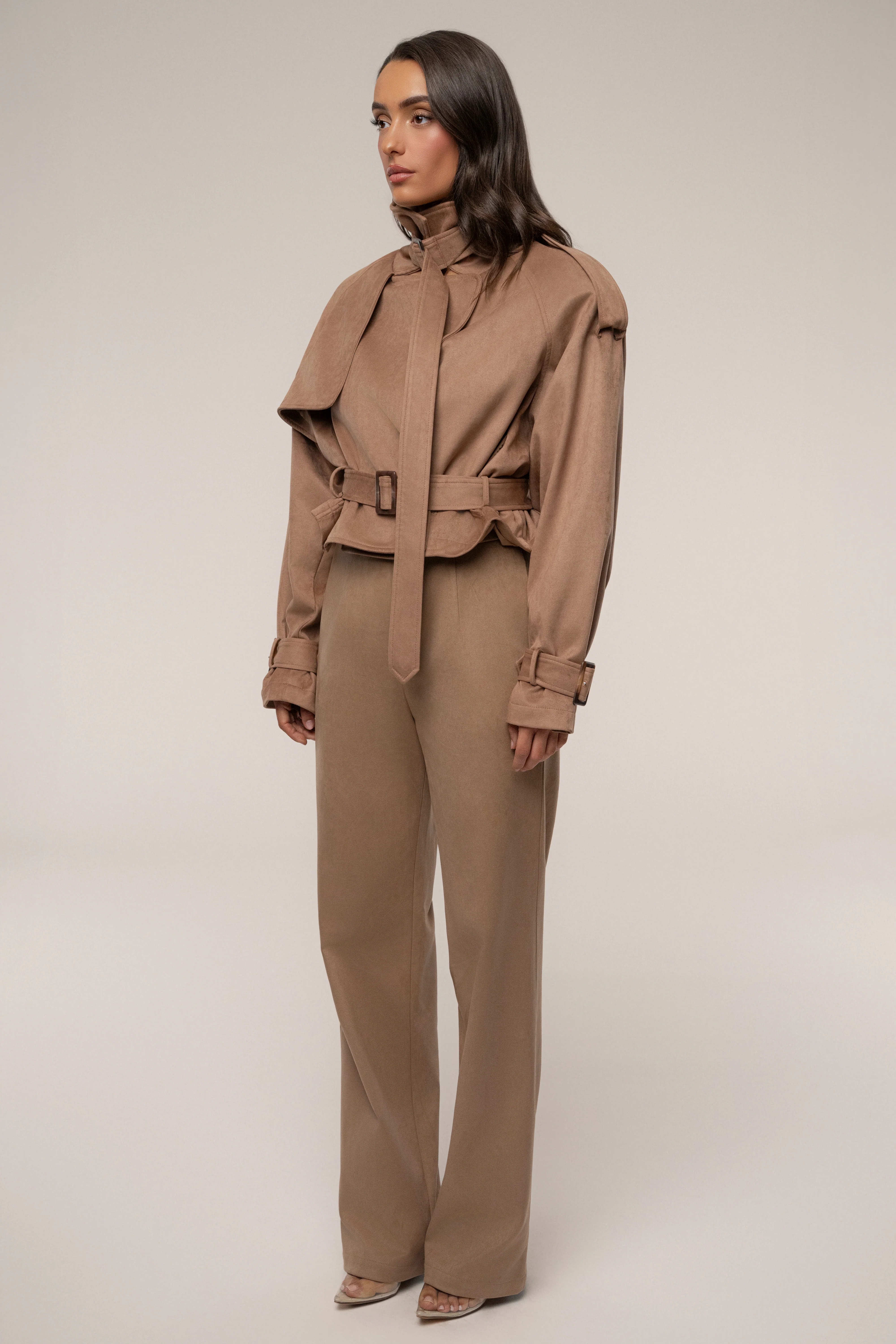 Tan Latte Cropped Jacket - Image 6