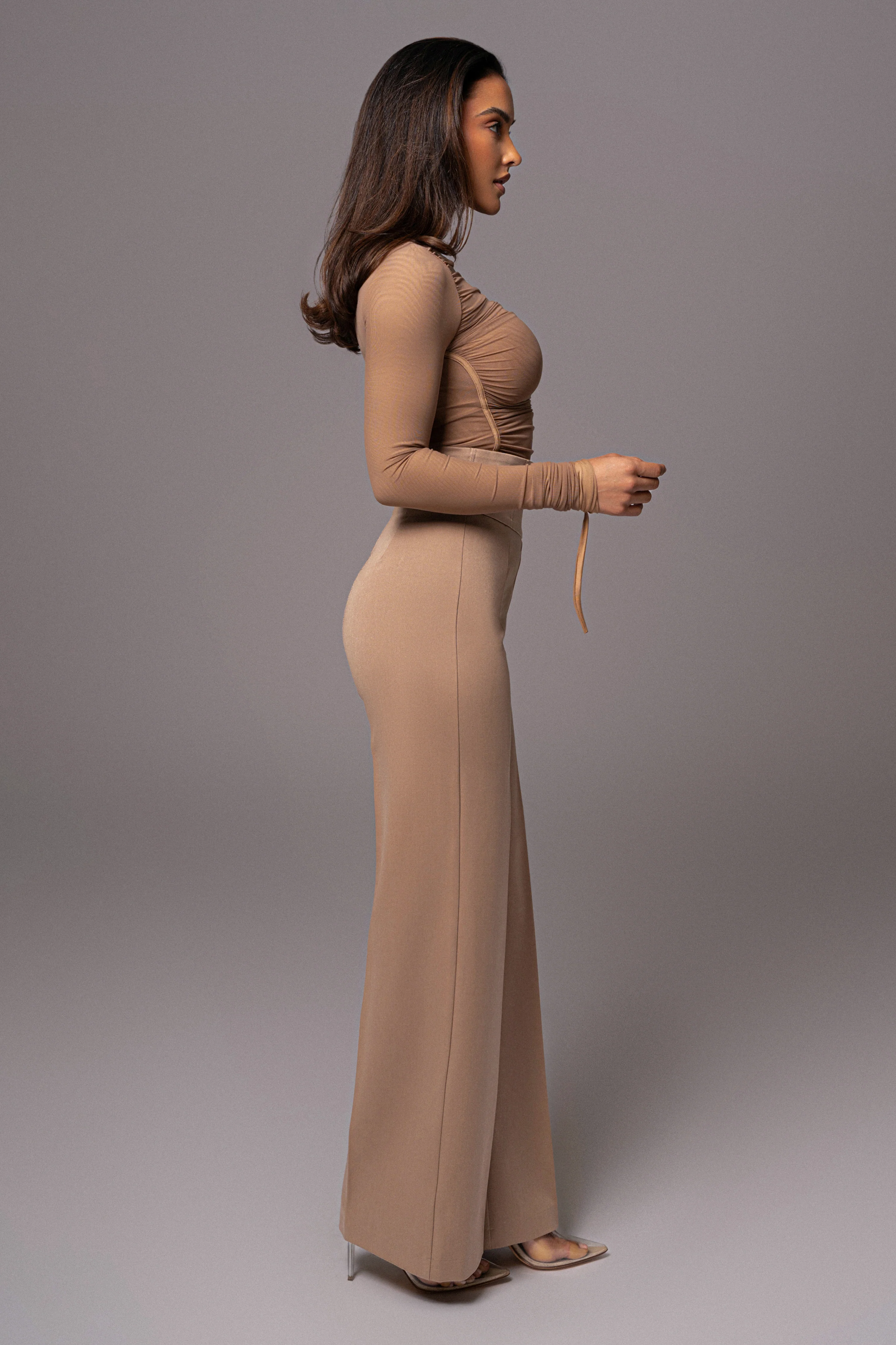 Tan Novena Woven Pants - Image 4