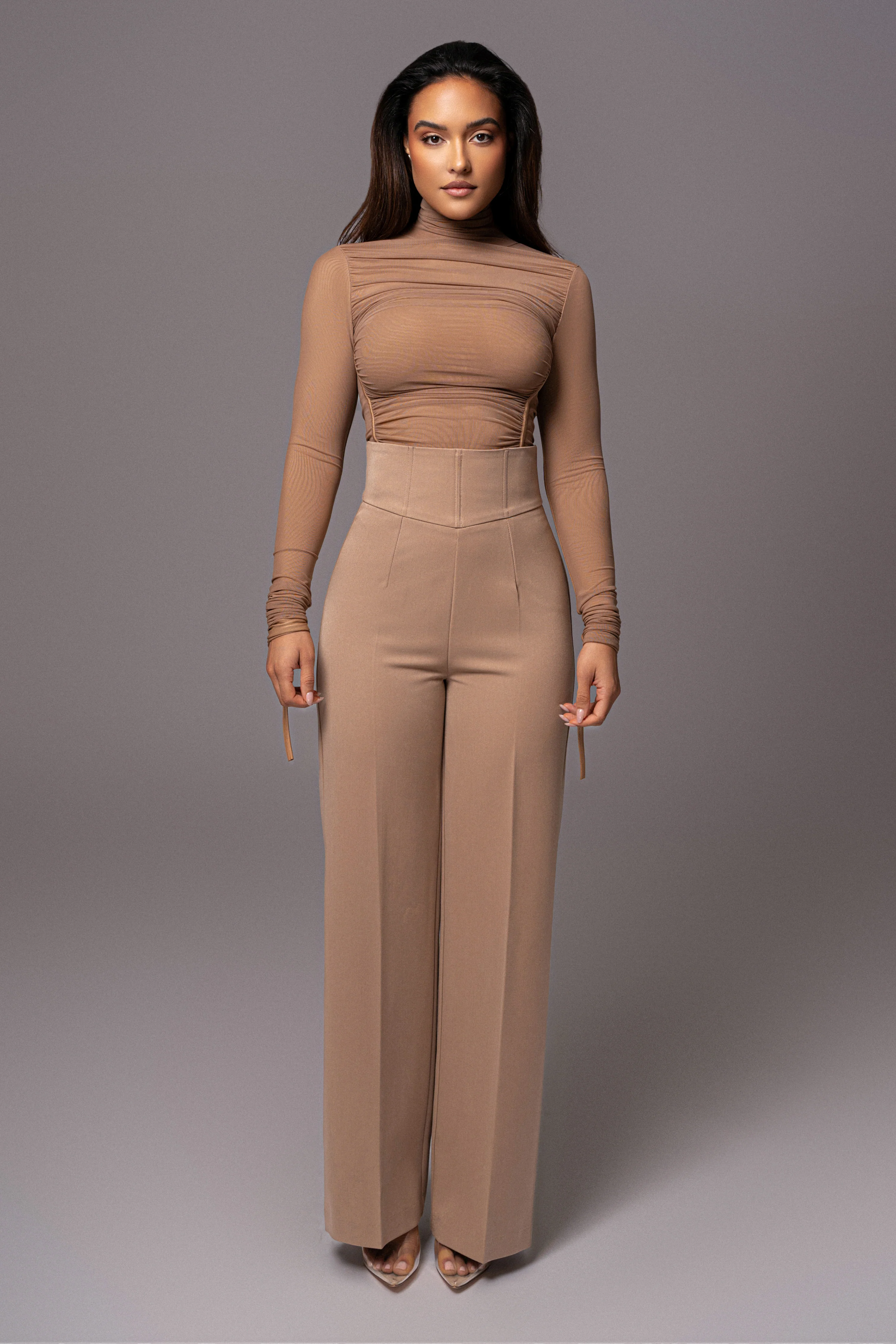 Tan Novena Woven Pants - Image 9