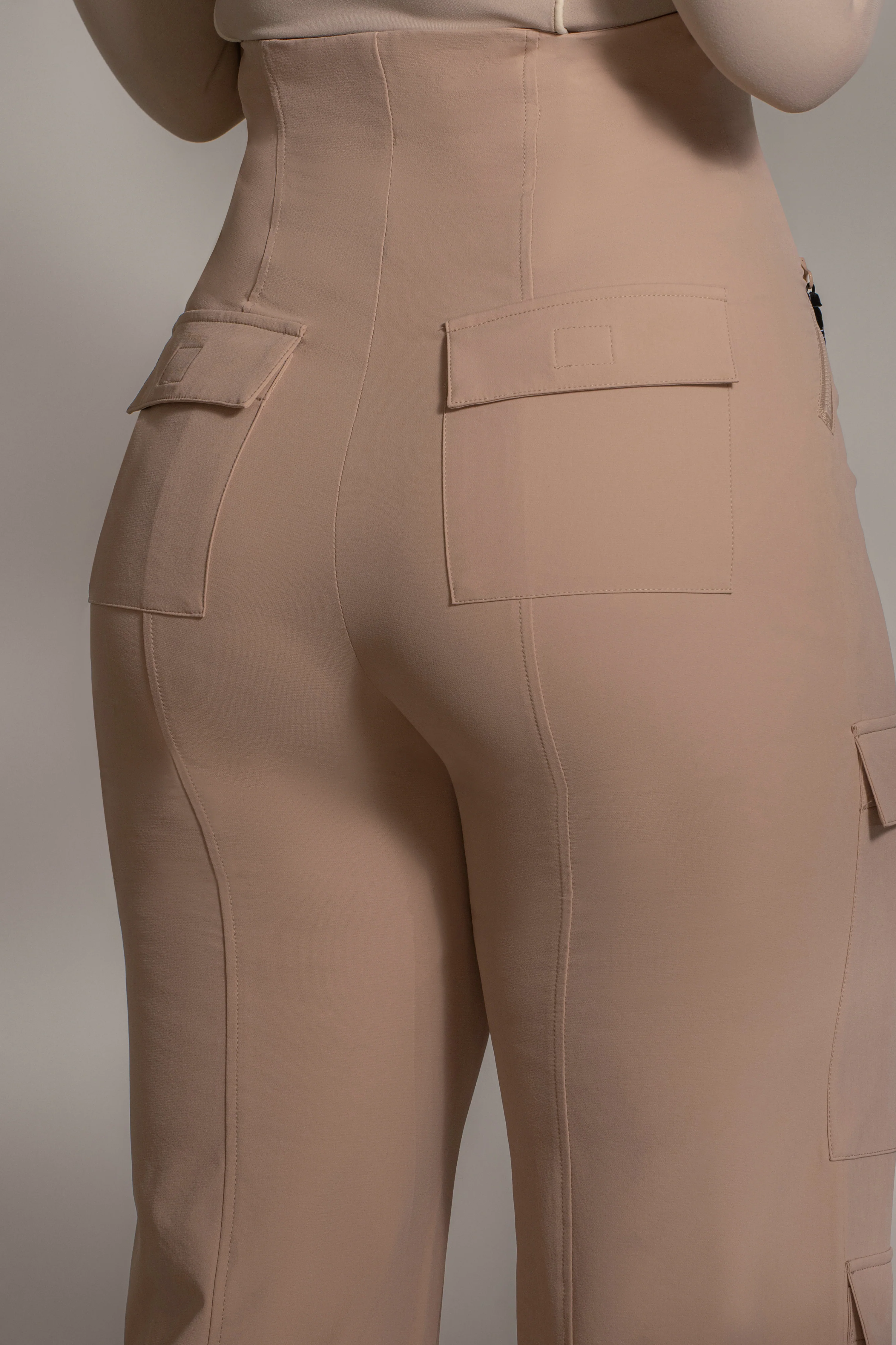 Tan Nyah Nylon Utility Pants - Image 11