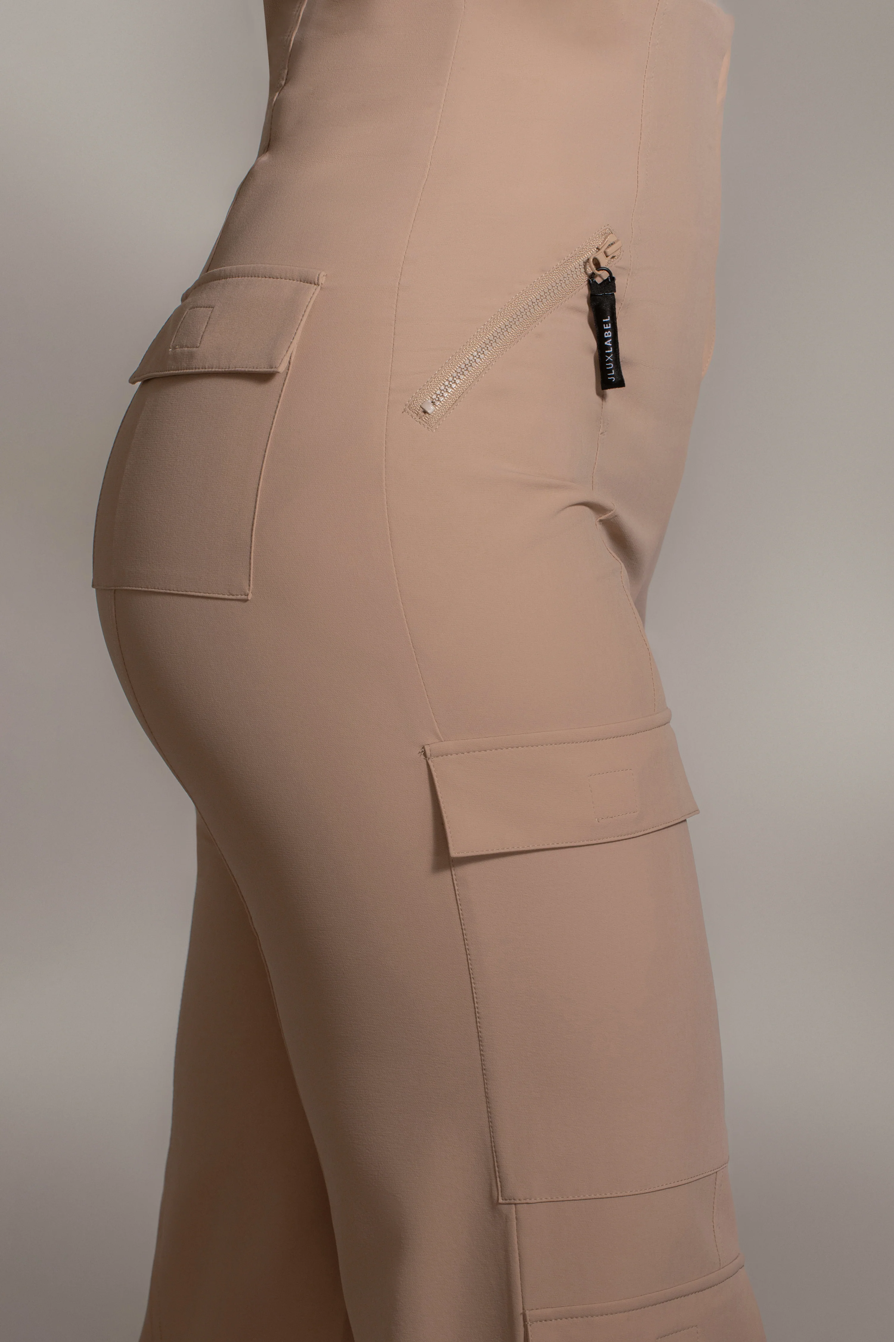 Tan Nyah Nylon Utility Pants - Image 12