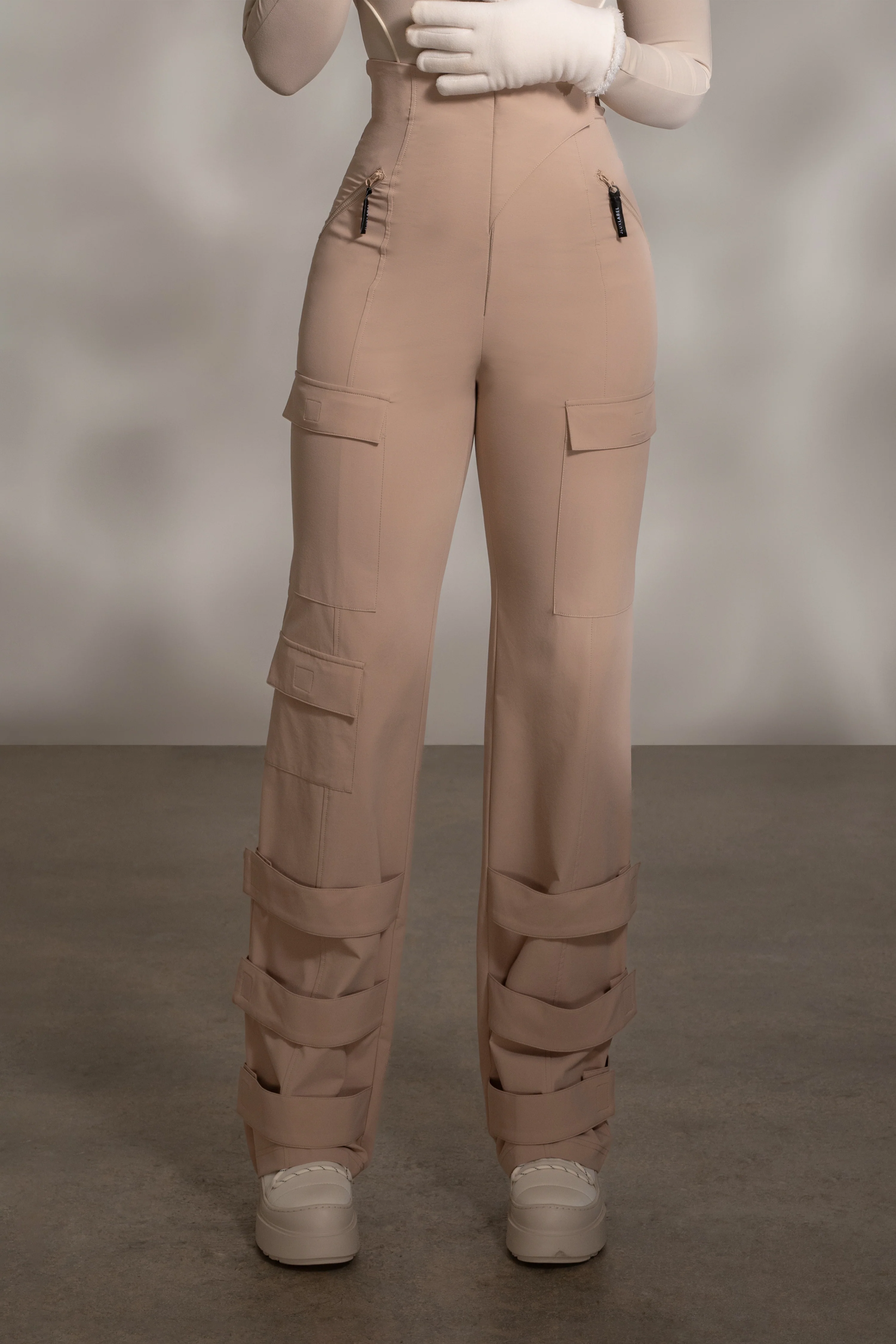Tan Nyah Nylon Utility Pants - Image 3