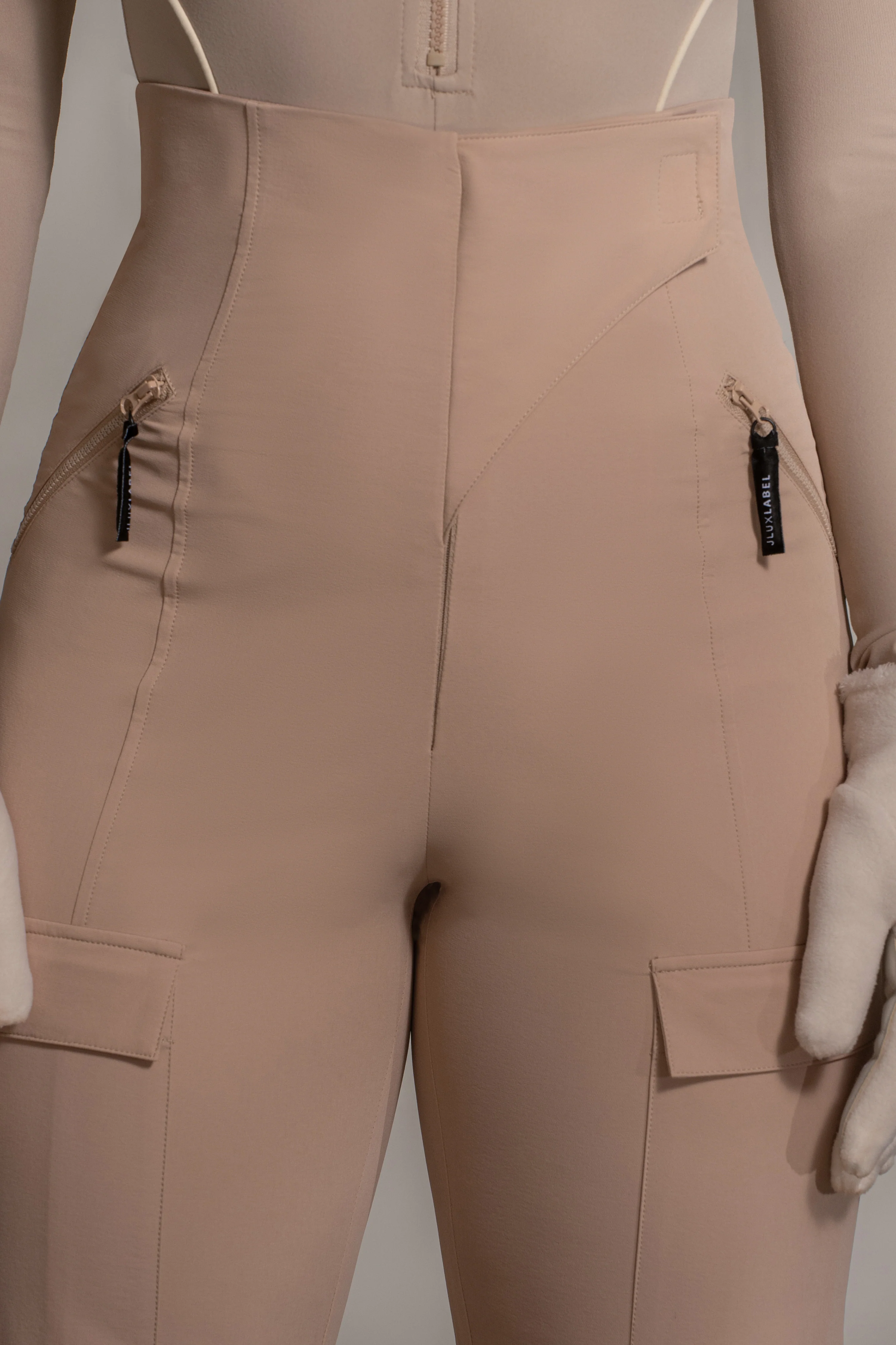 Tan Nyah Nylon Utility Pants - Image 5