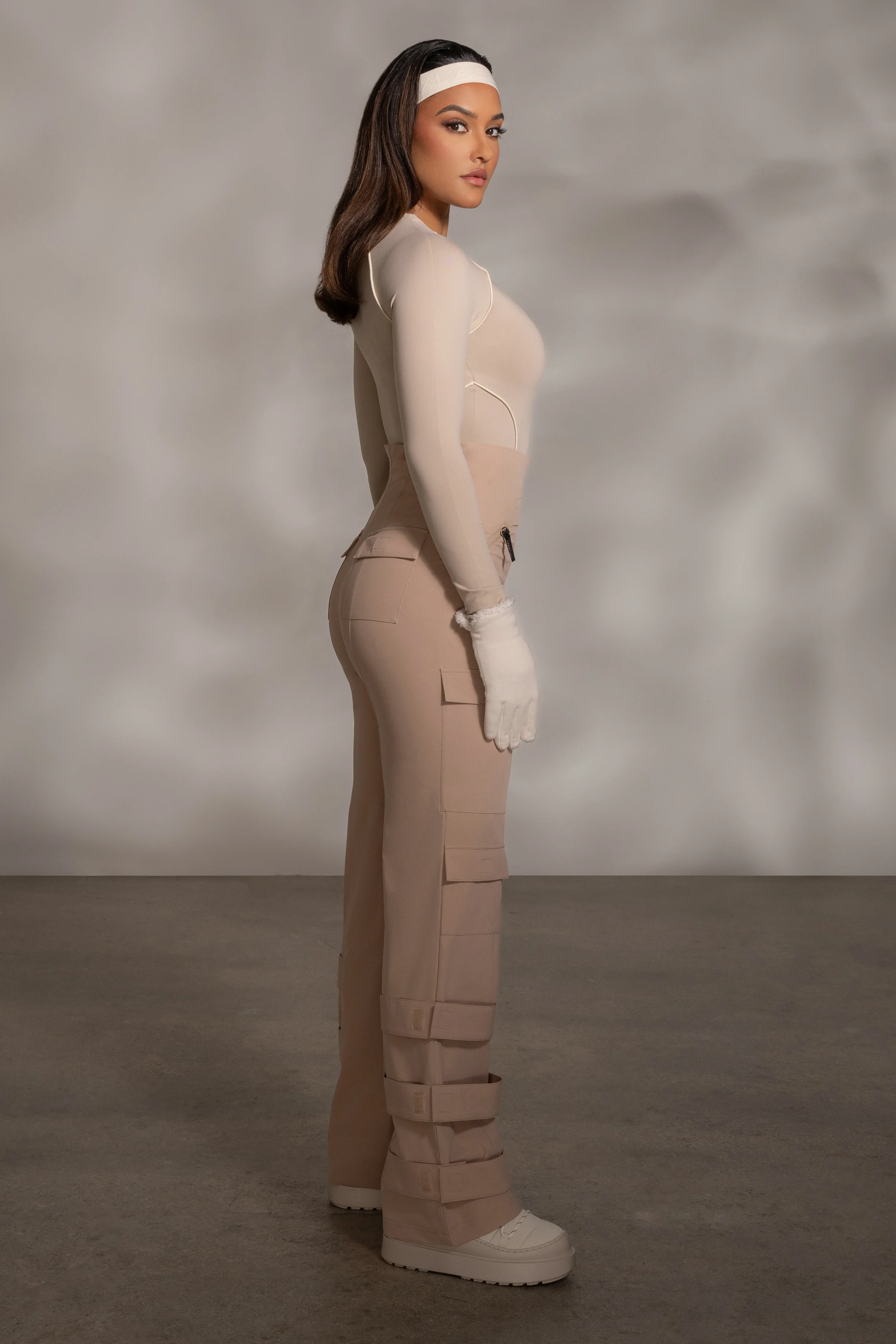 Tan Nyah Nylon Utility Pants - Image 8