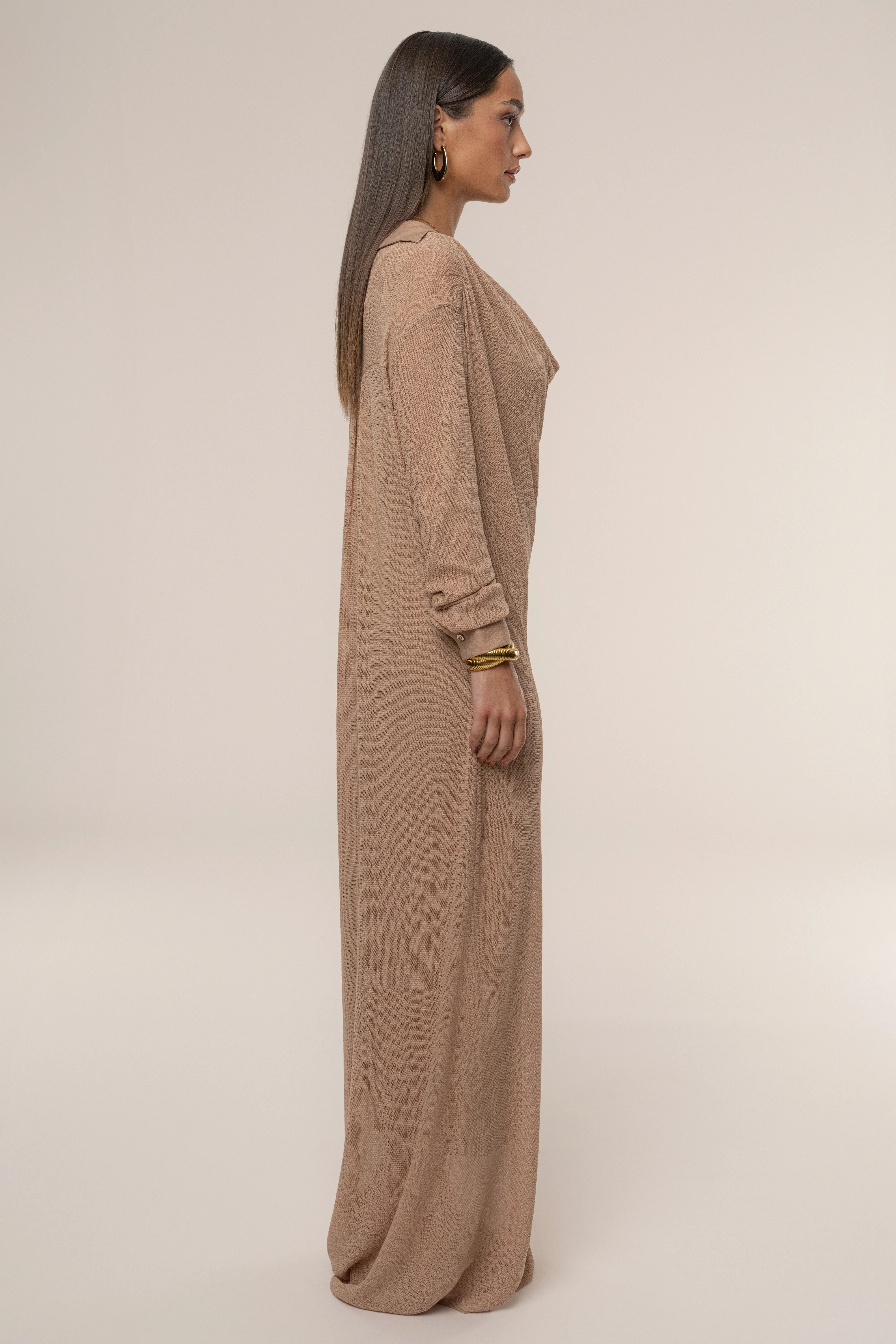 Tan Savanna Cowl Maxi Dress - Image 11