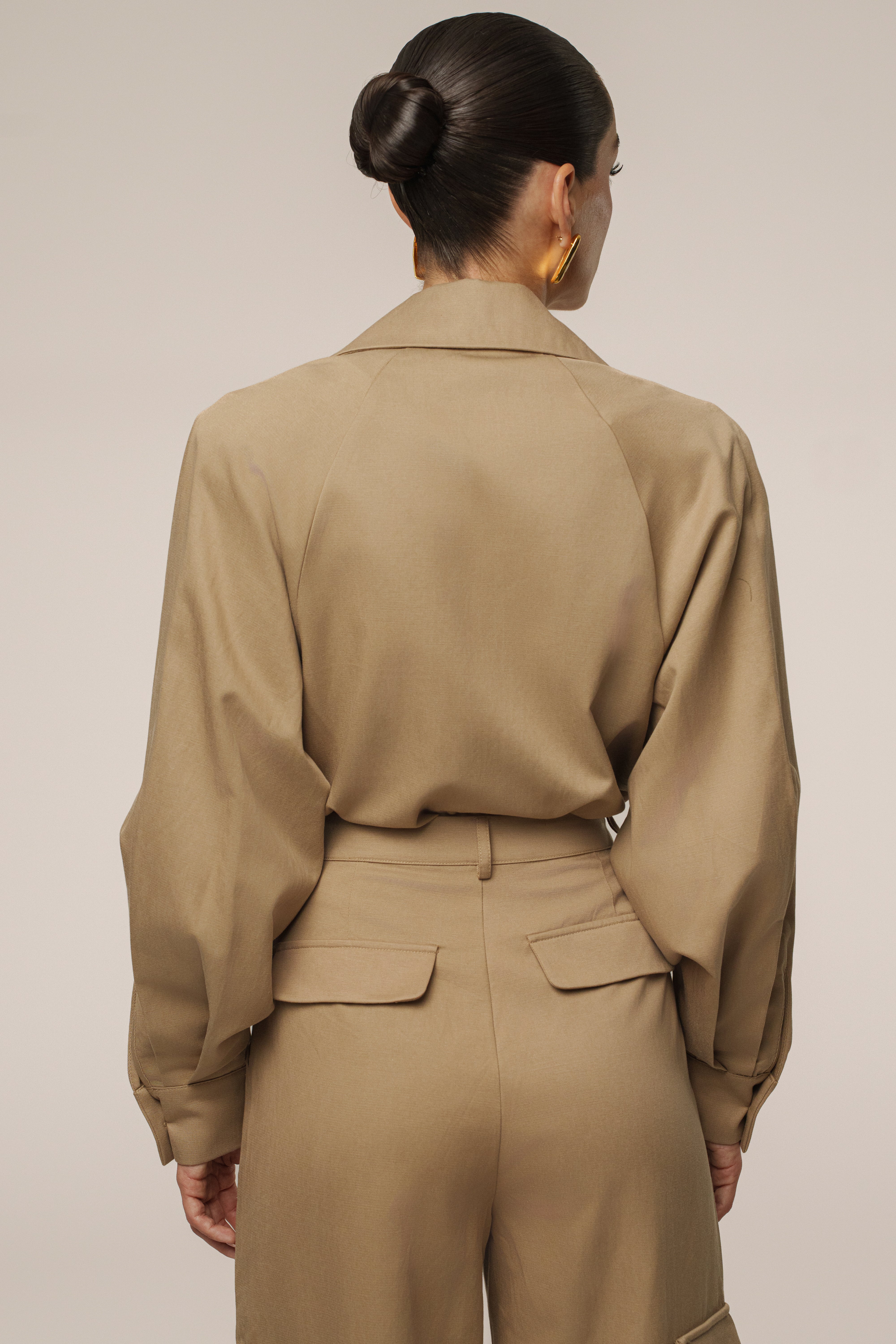 Tan Sculpted Cargo Pants - Image 10
