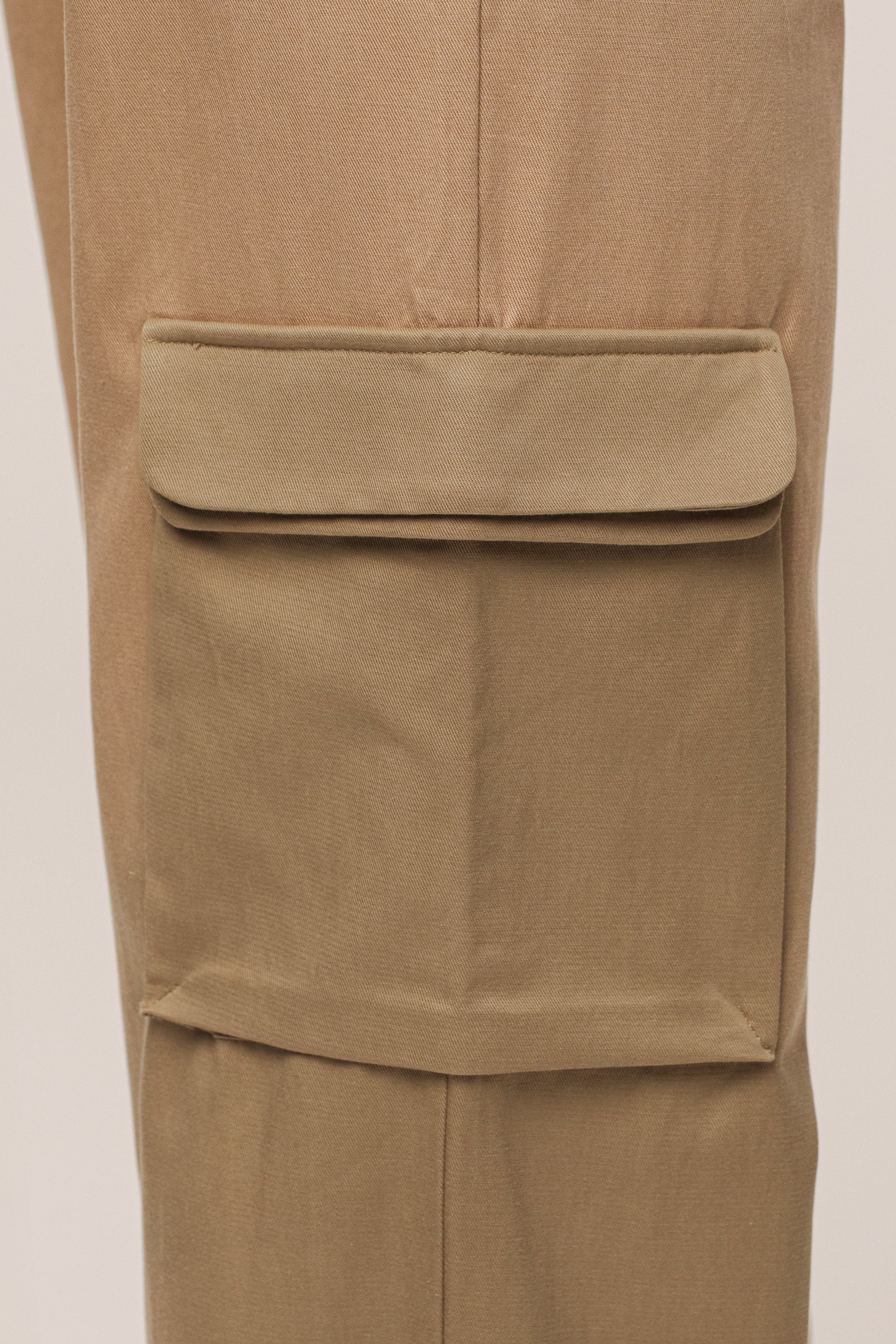 Tan Sculpted Cargo Pants - Image 12