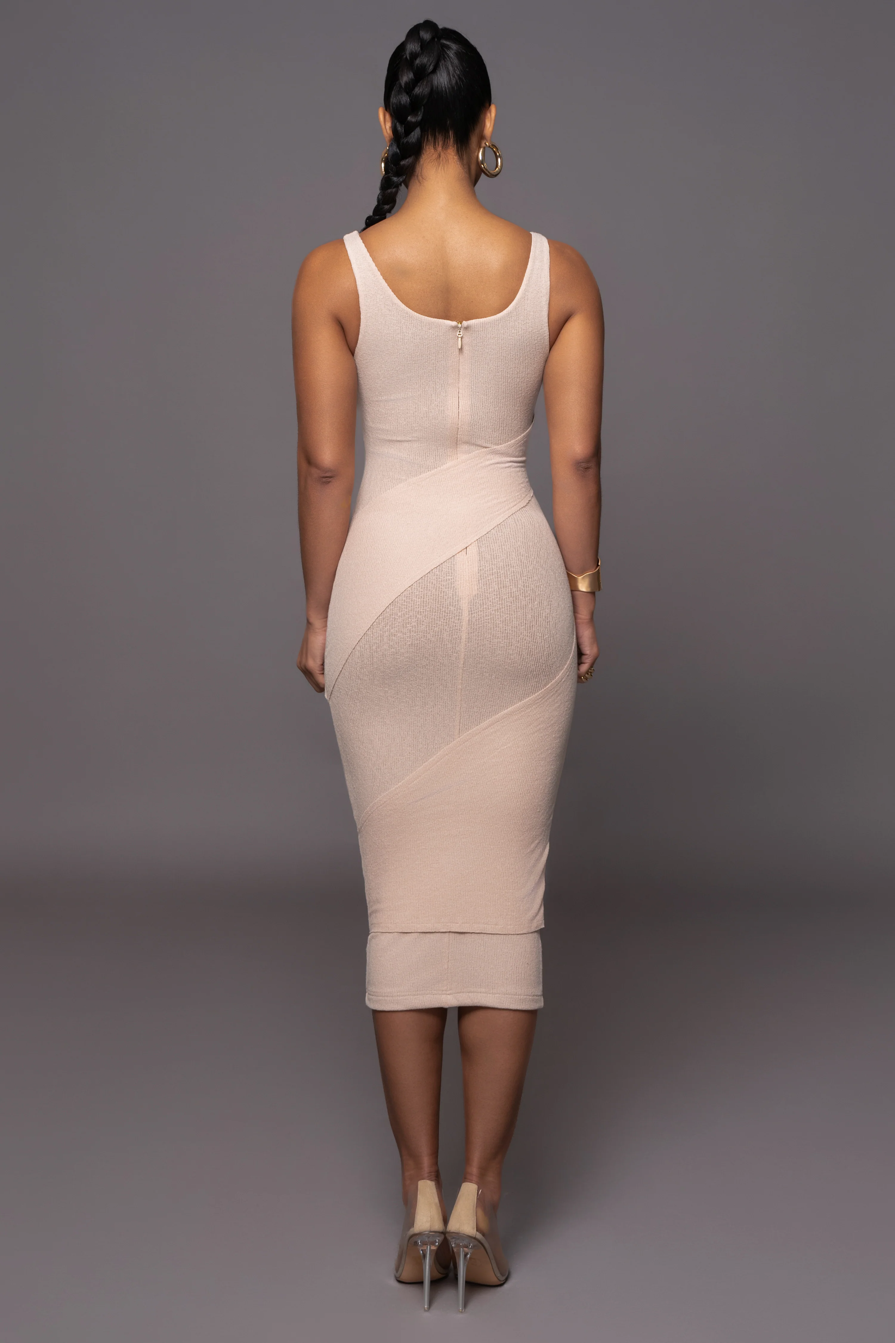 Tan Shift Of Feelings Midi Dress - Image 12