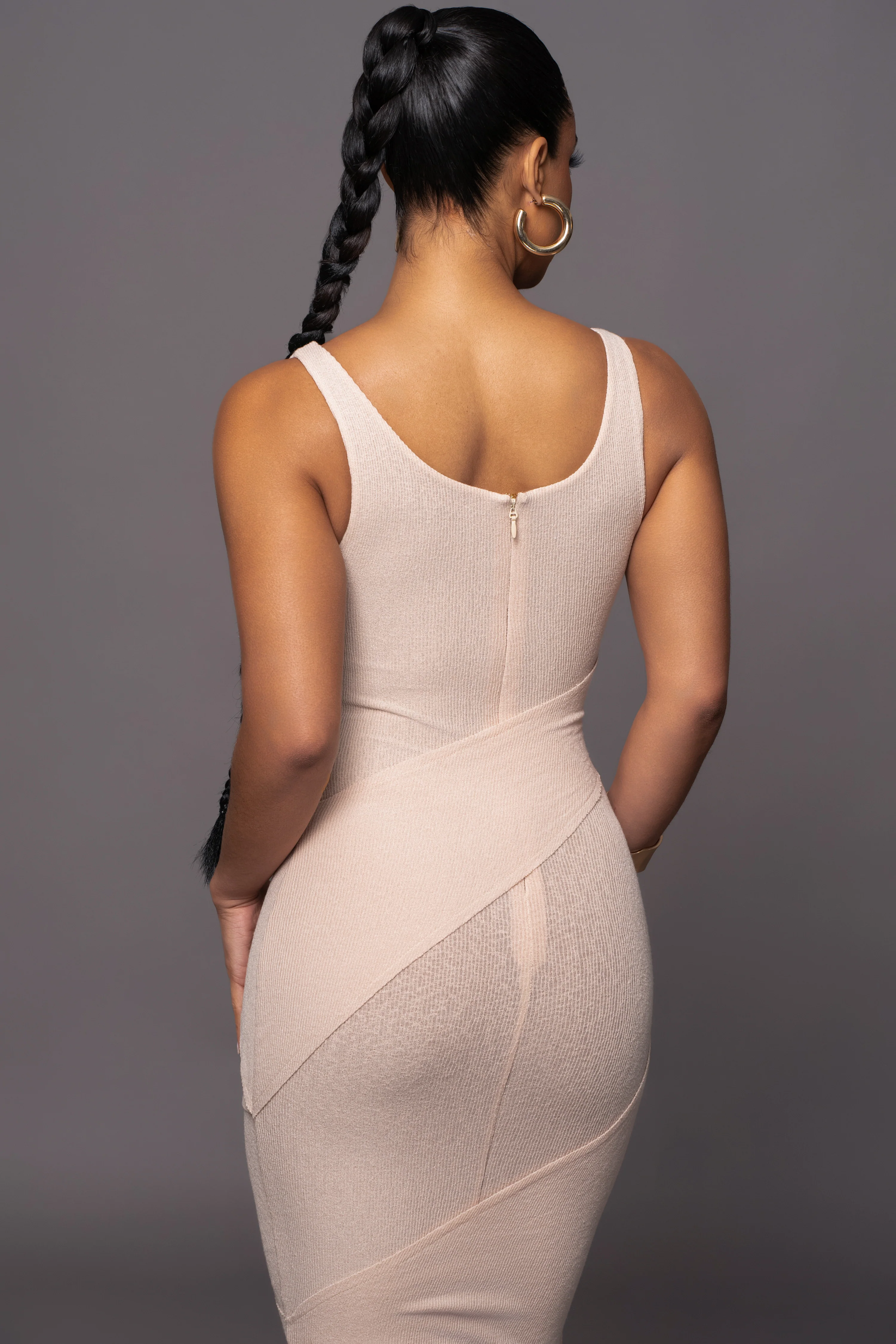 Tan Shift Of Feelings Midi Dress - Image 9