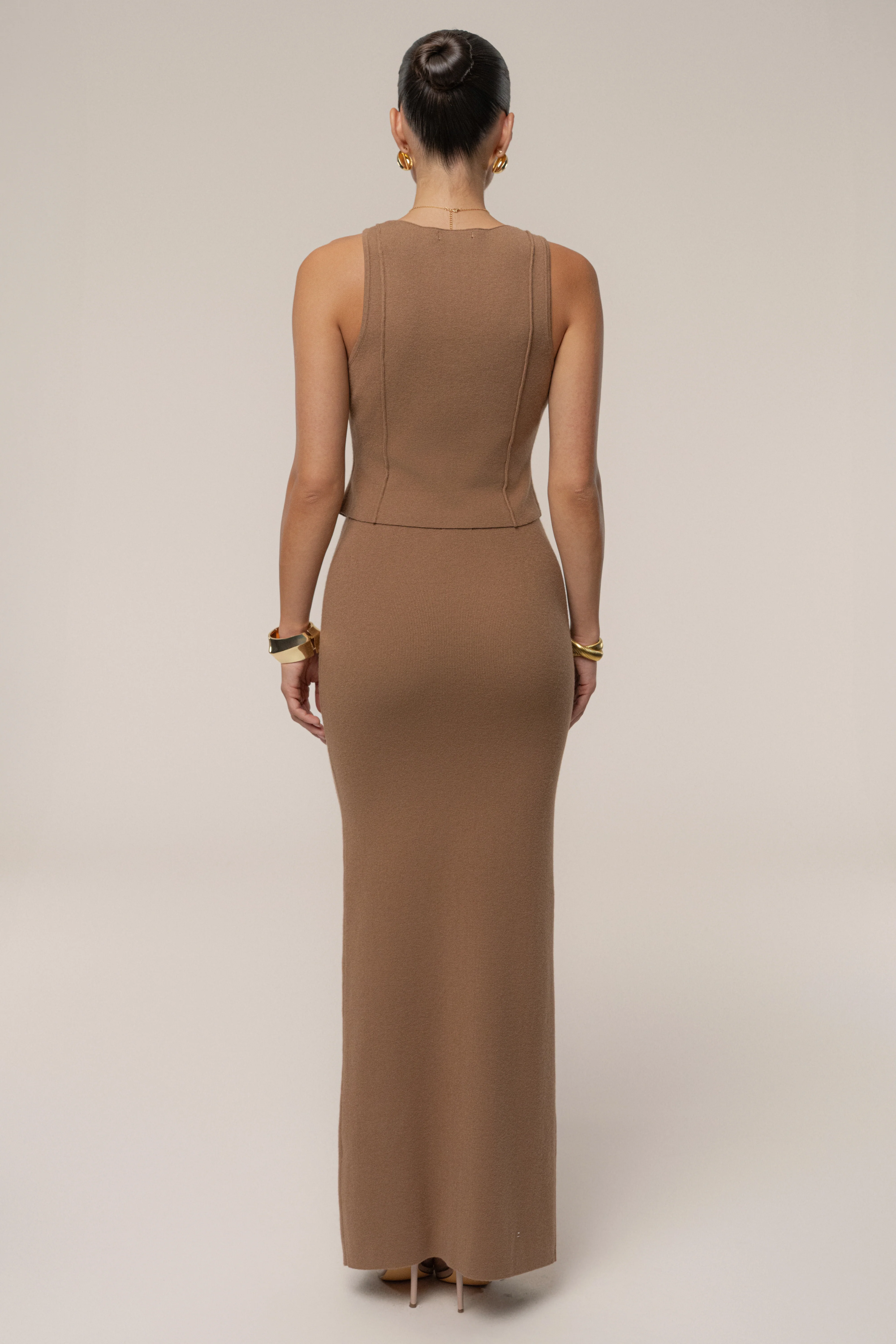Tan Soft Sands Knit Skirt Set - Image 7