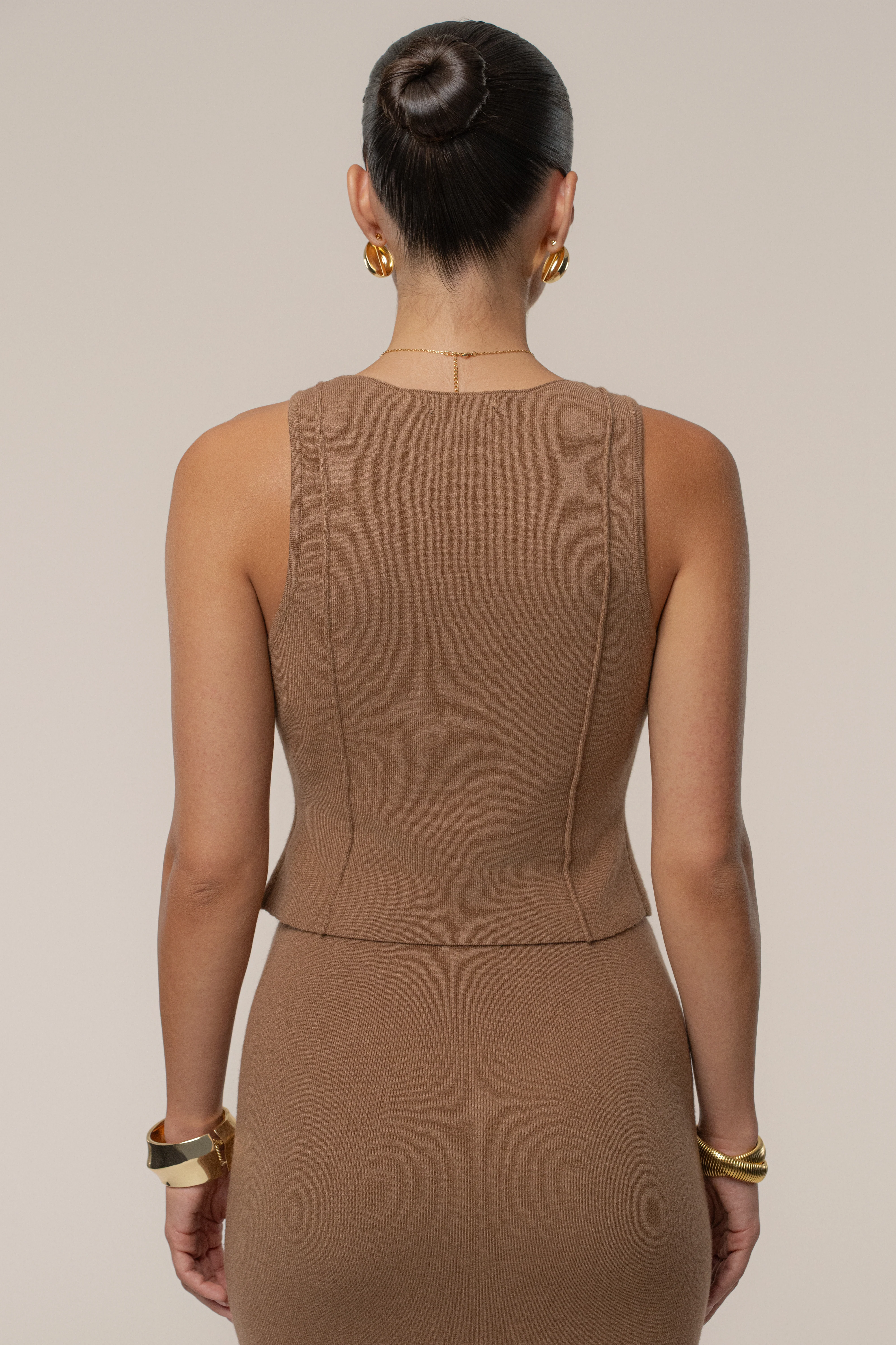 Tan Soft Sands Knit Skirt Set - Image 8