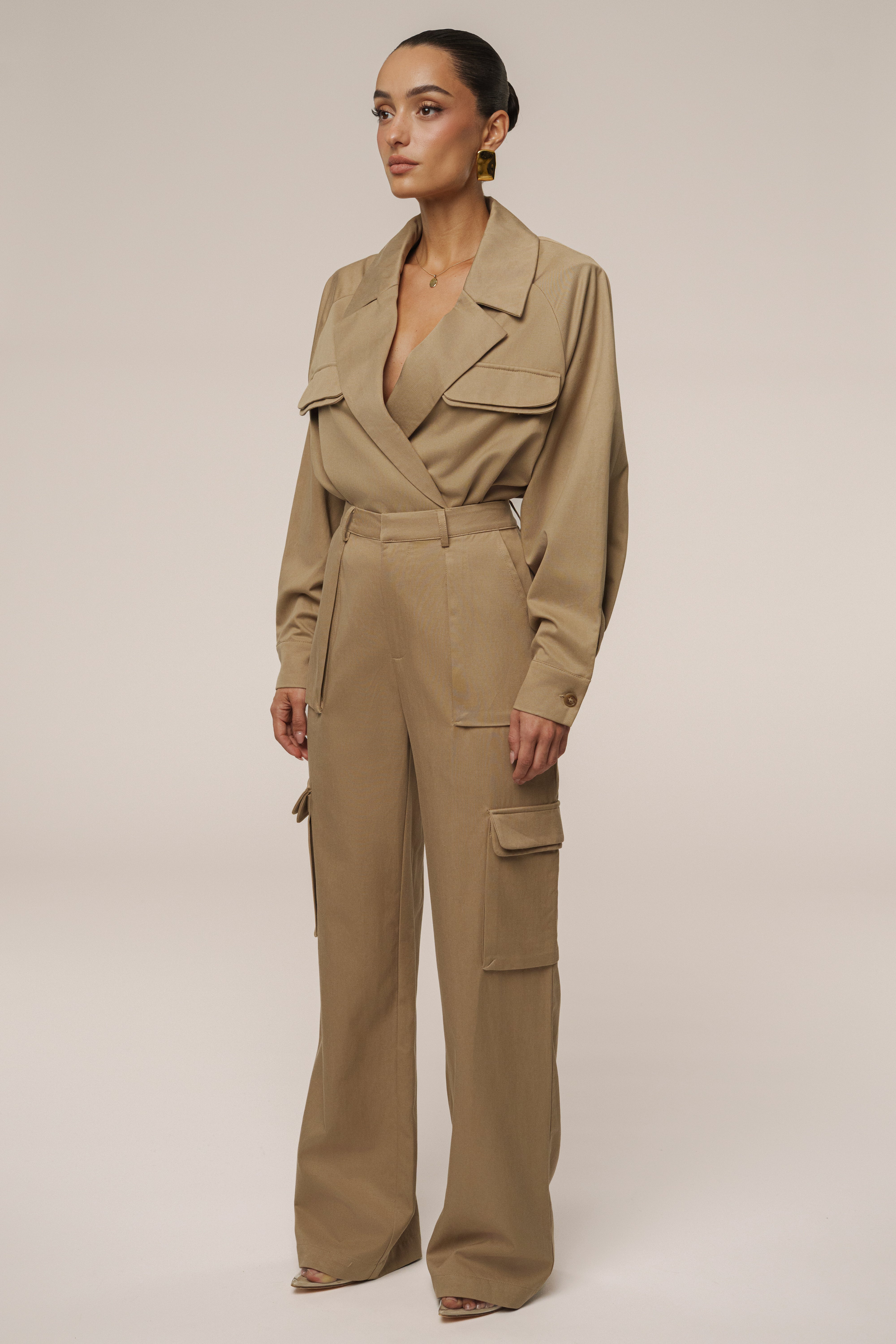 Tan Structure Theory Bodysuit - Image 7
