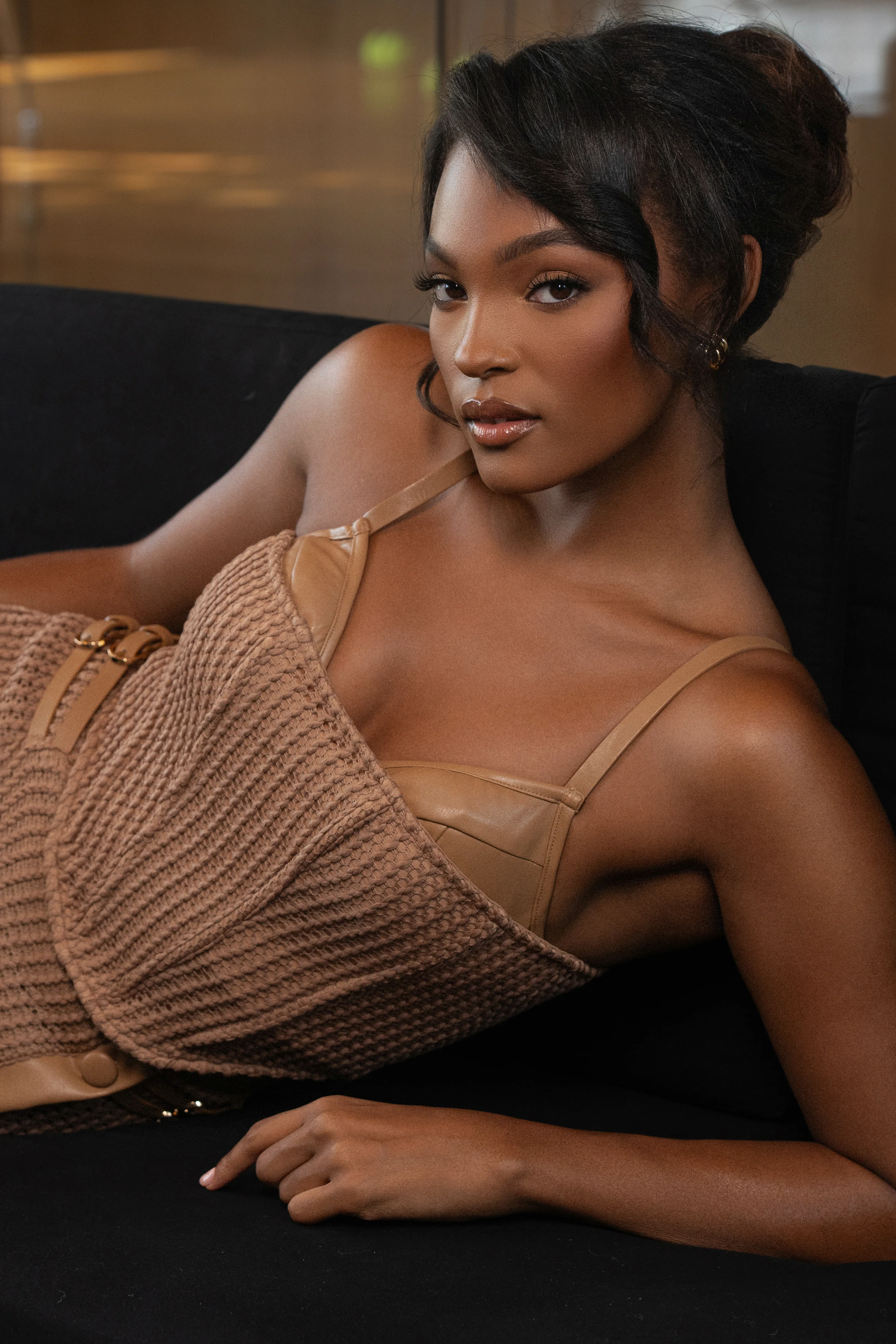 Tan Textured Harley Corset Top - Image 14