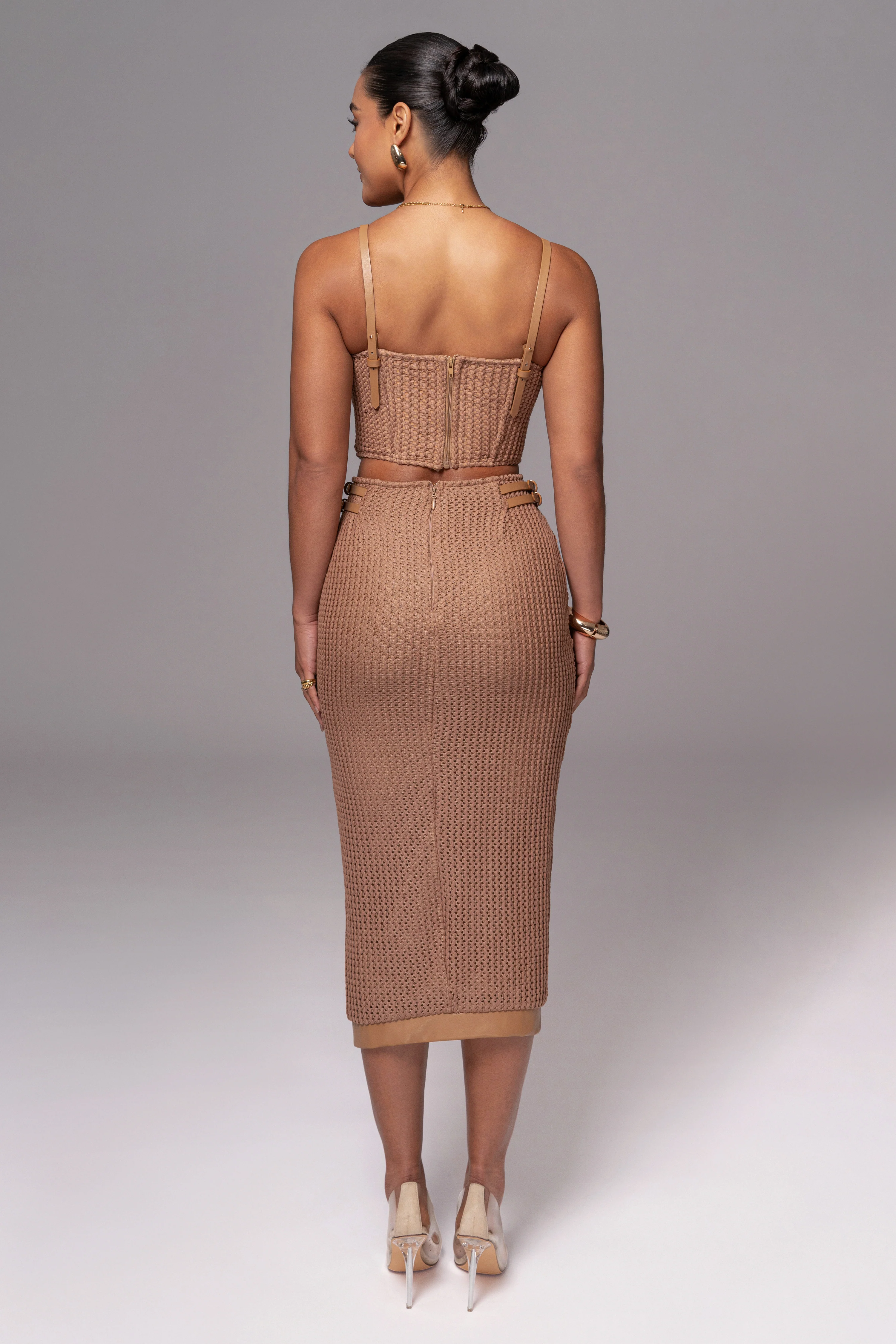 Tan Textured Harley Corset Top - Image 15
