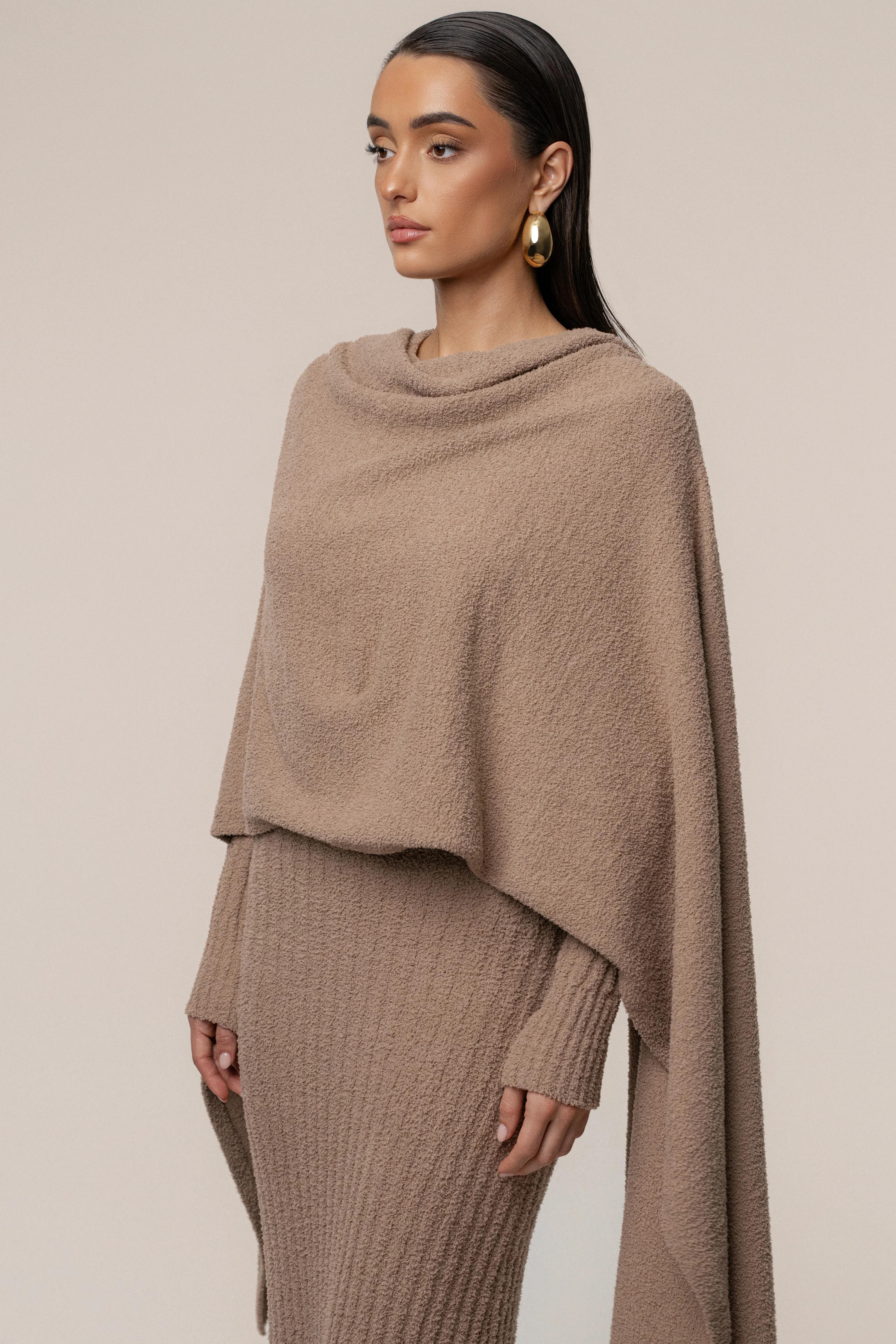 Taupe First Class Ribbed Maxi Dress - Image 9