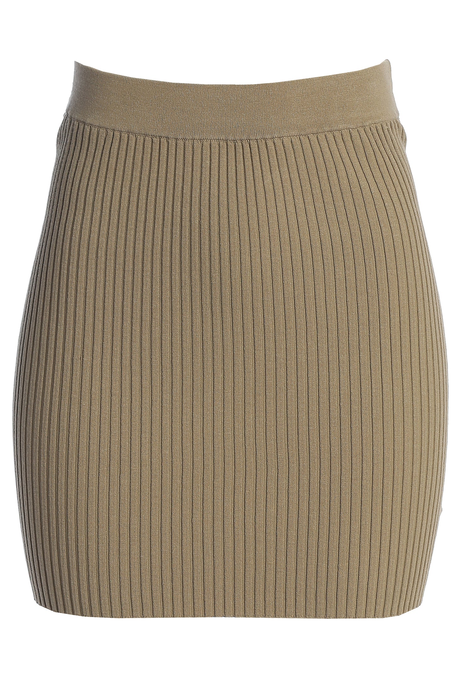 Taupe Jessy Ribbed Skirt Set - Image 6