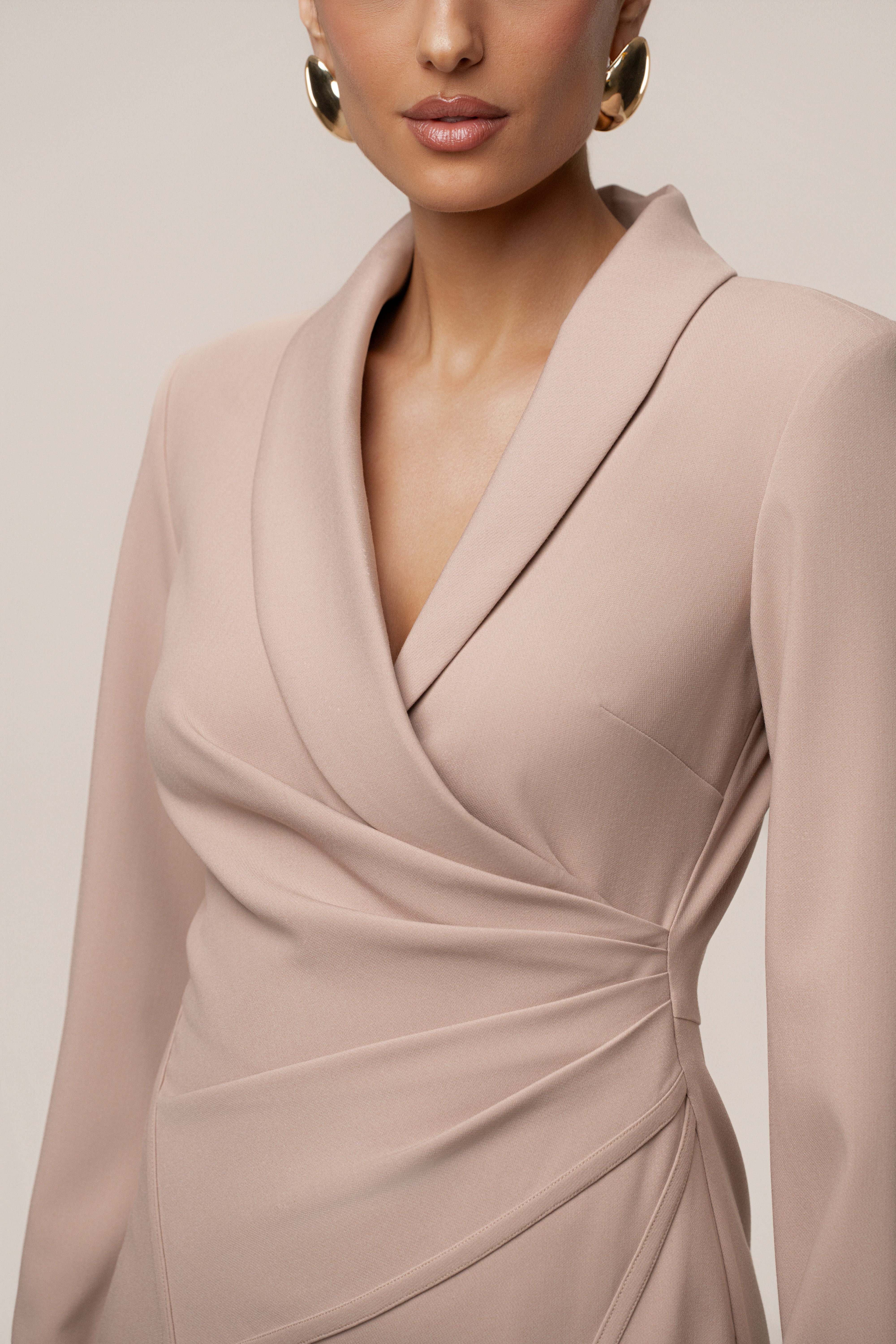 Taupe Manifest Blazer Midi Dress - Image 3