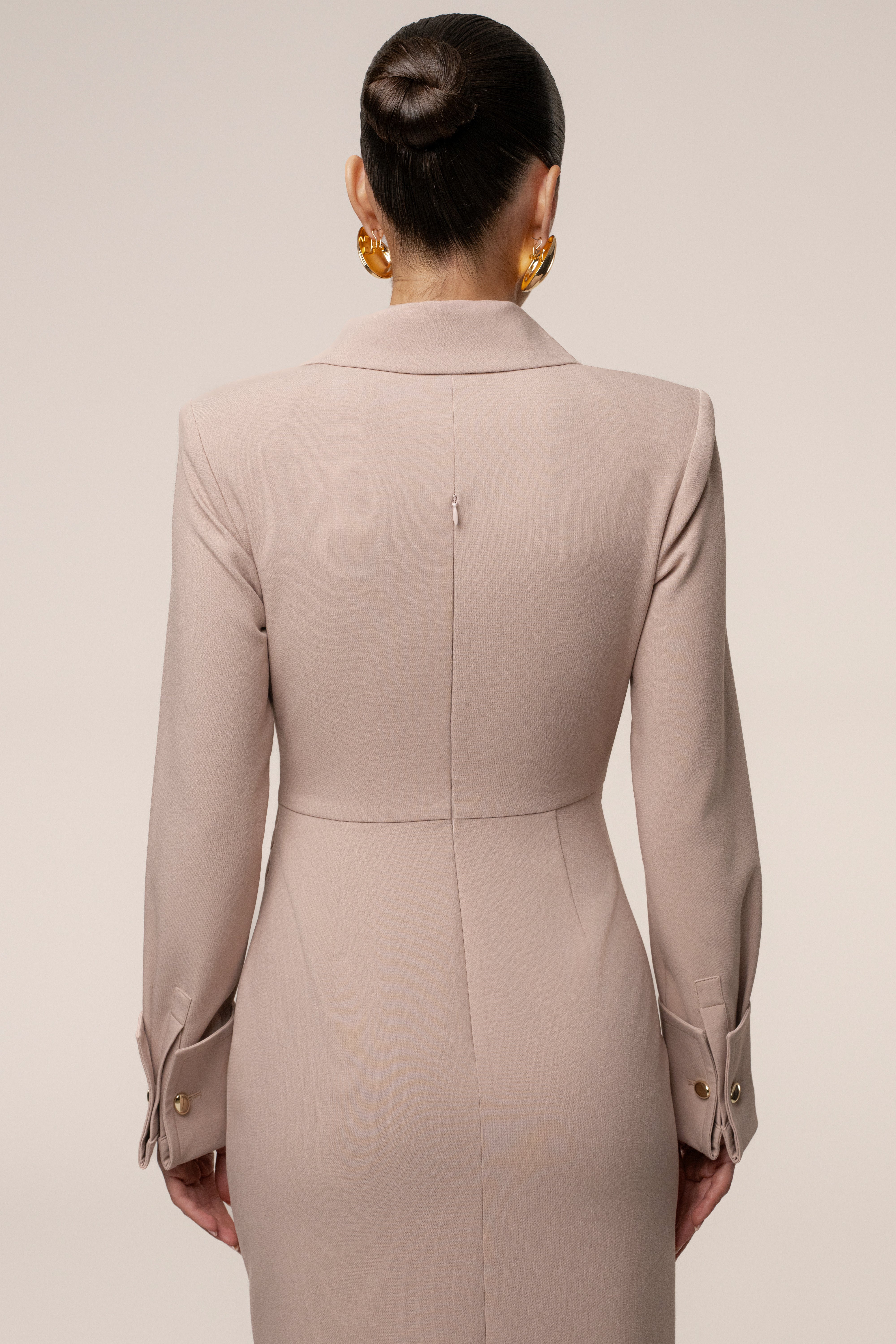 Taupe Manifest Blazer Midi Dress - Image 8