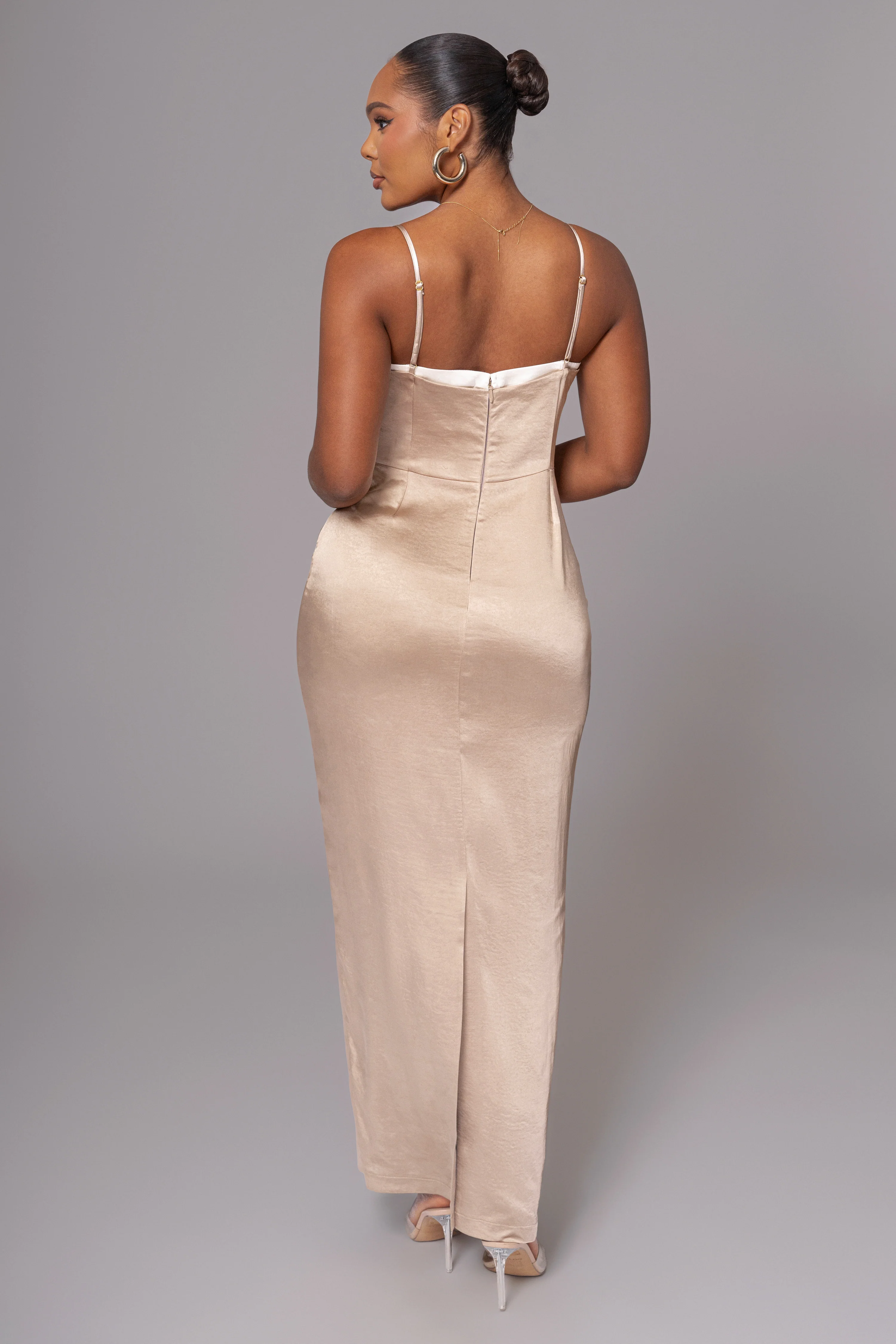Taupe Moment In Time Maxi Dress - Image 7
