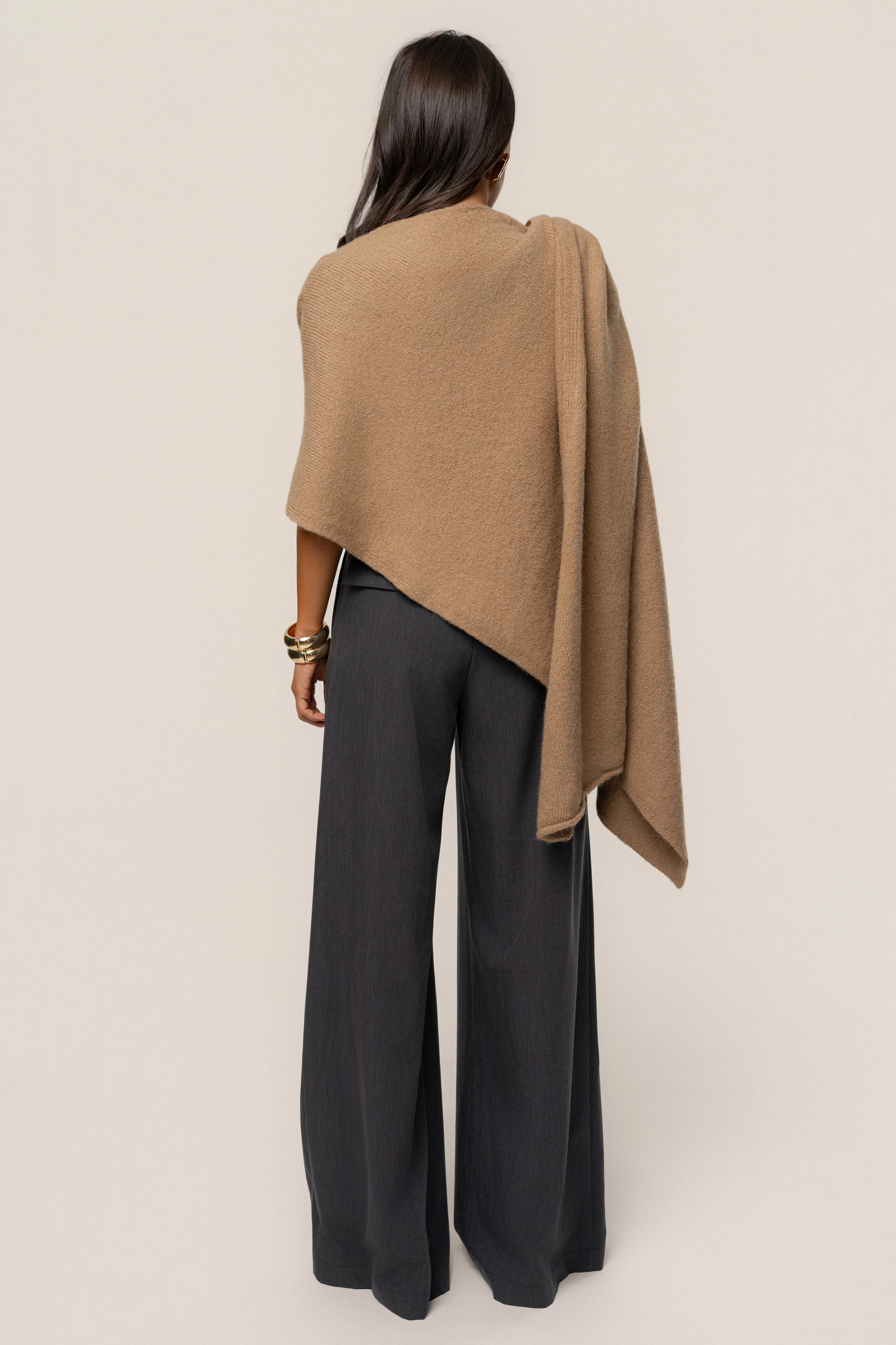 Taupe Radiance Knit Shawl - Image 11
