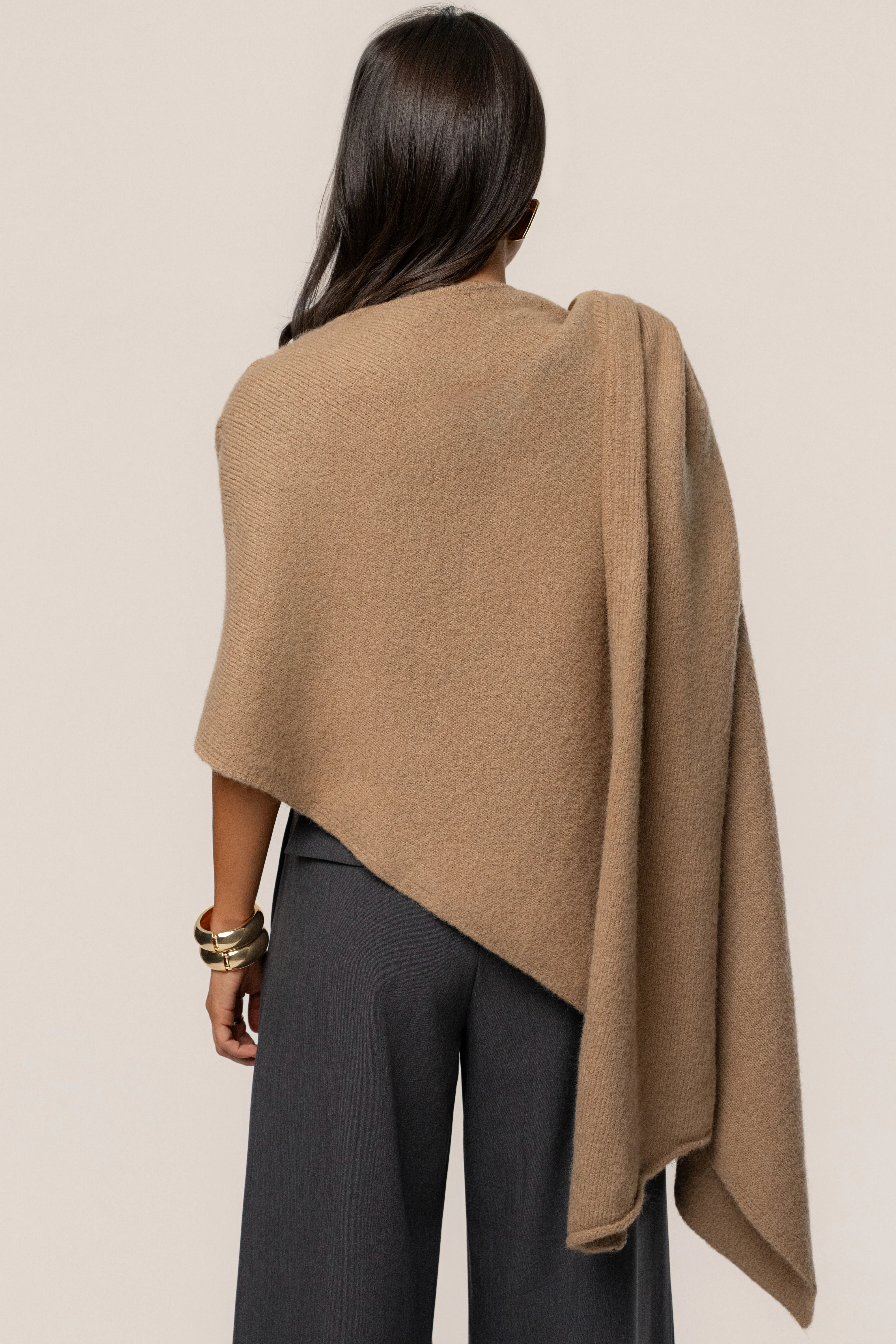 Taupe Radiance Knit Shawl - Image 12