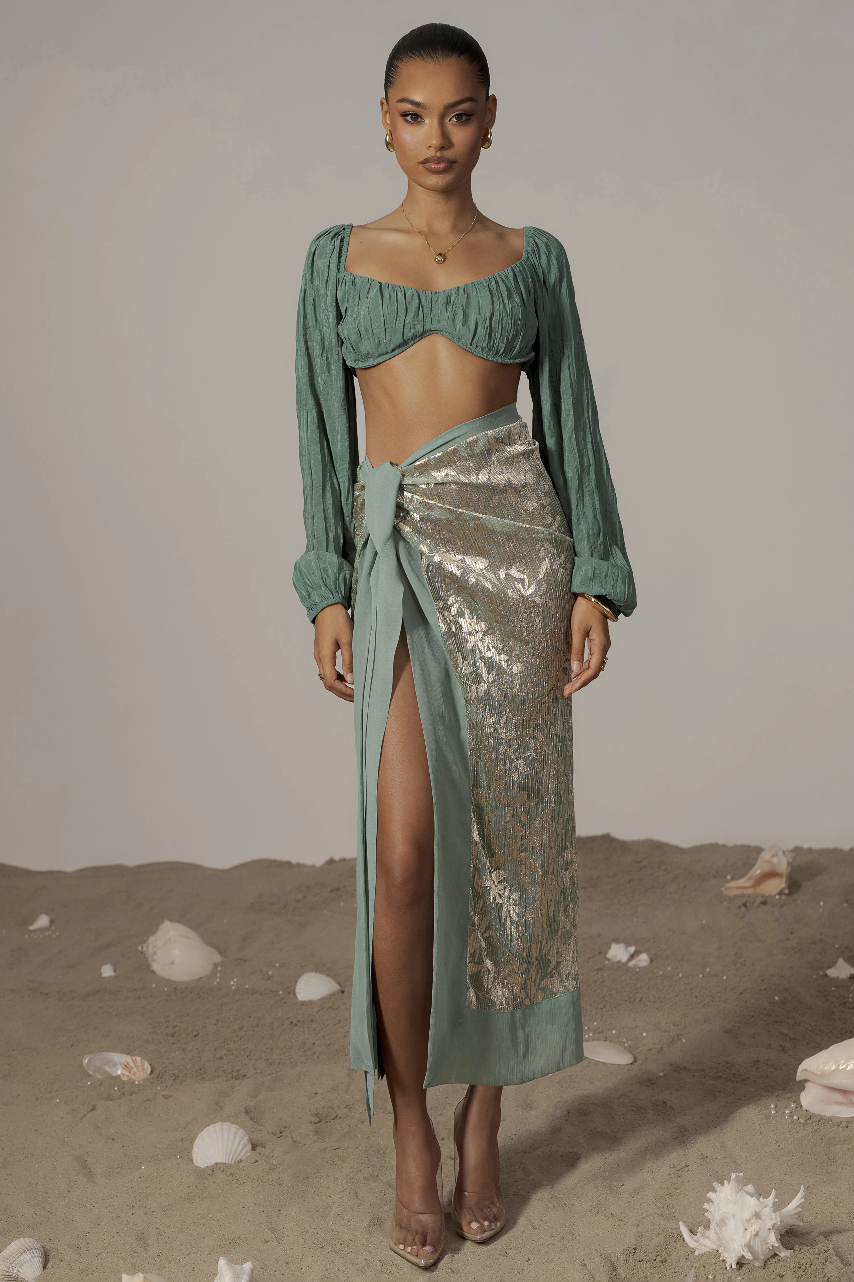 Teal Carey Long Sleeve Top - Image 4