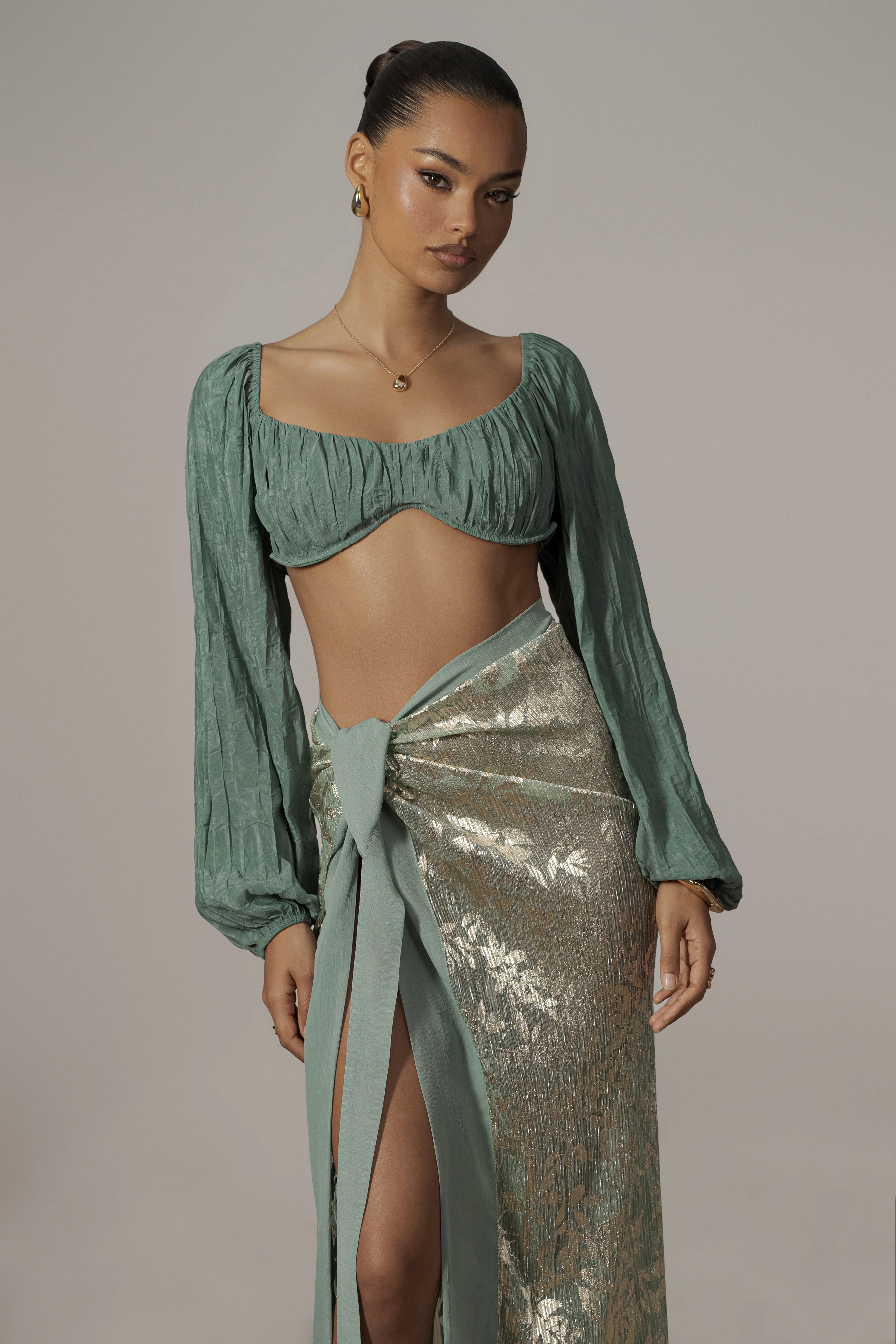 Teal Carey Long Sleeve Top - Image 5