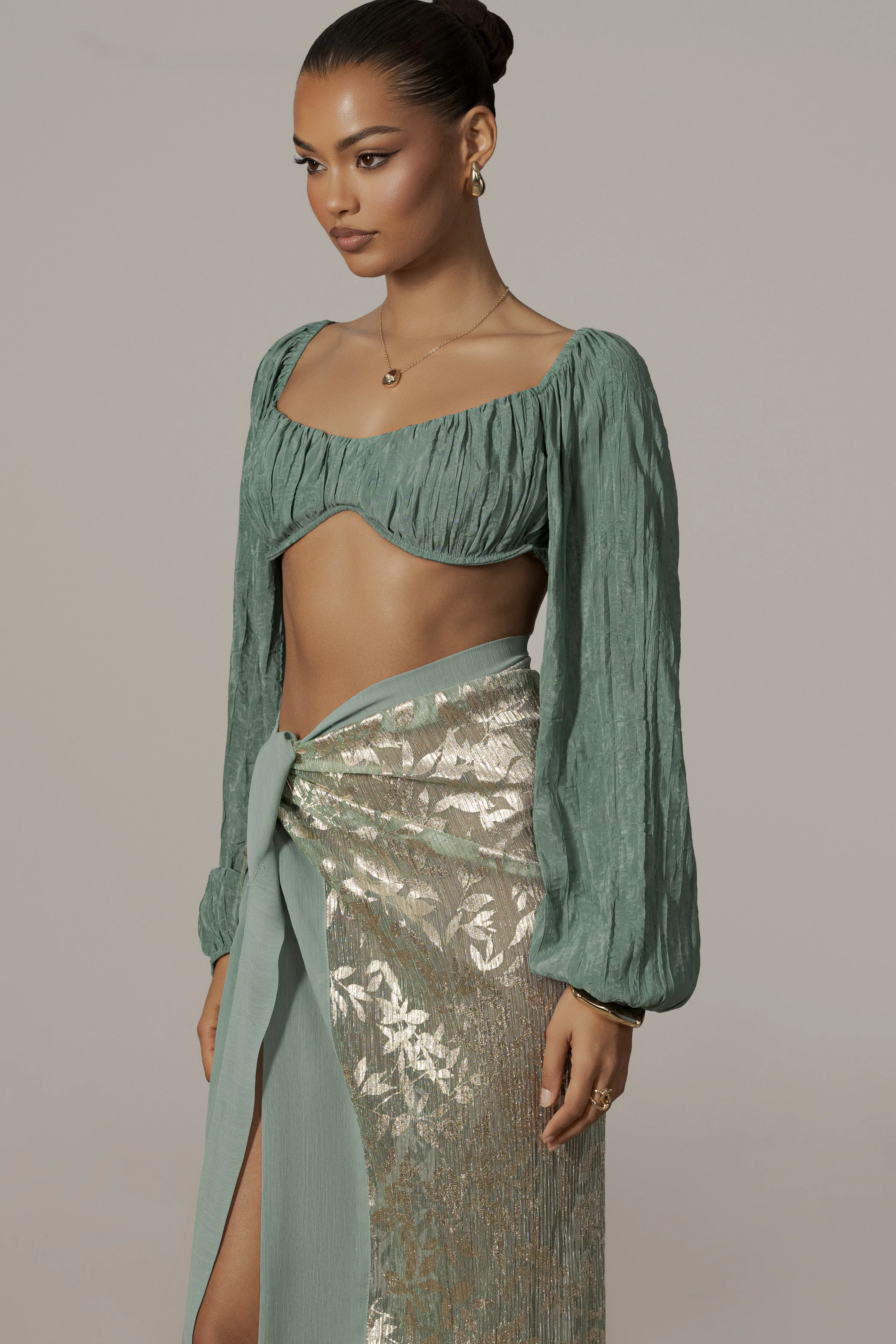 Teal Carey Long Sleeve Top - Image 6