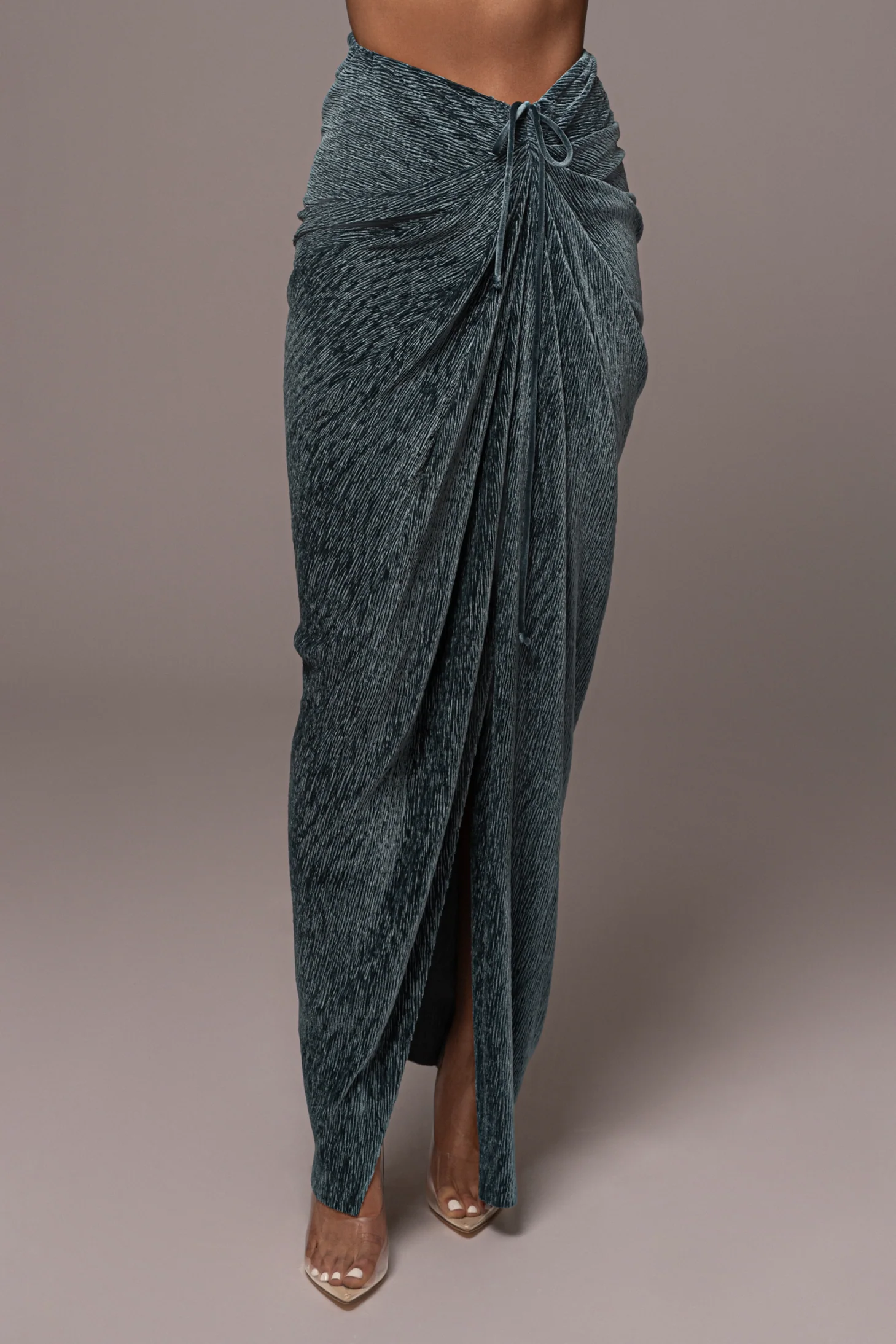 Teal Chosen One Velvet Skirt Set - Image 7