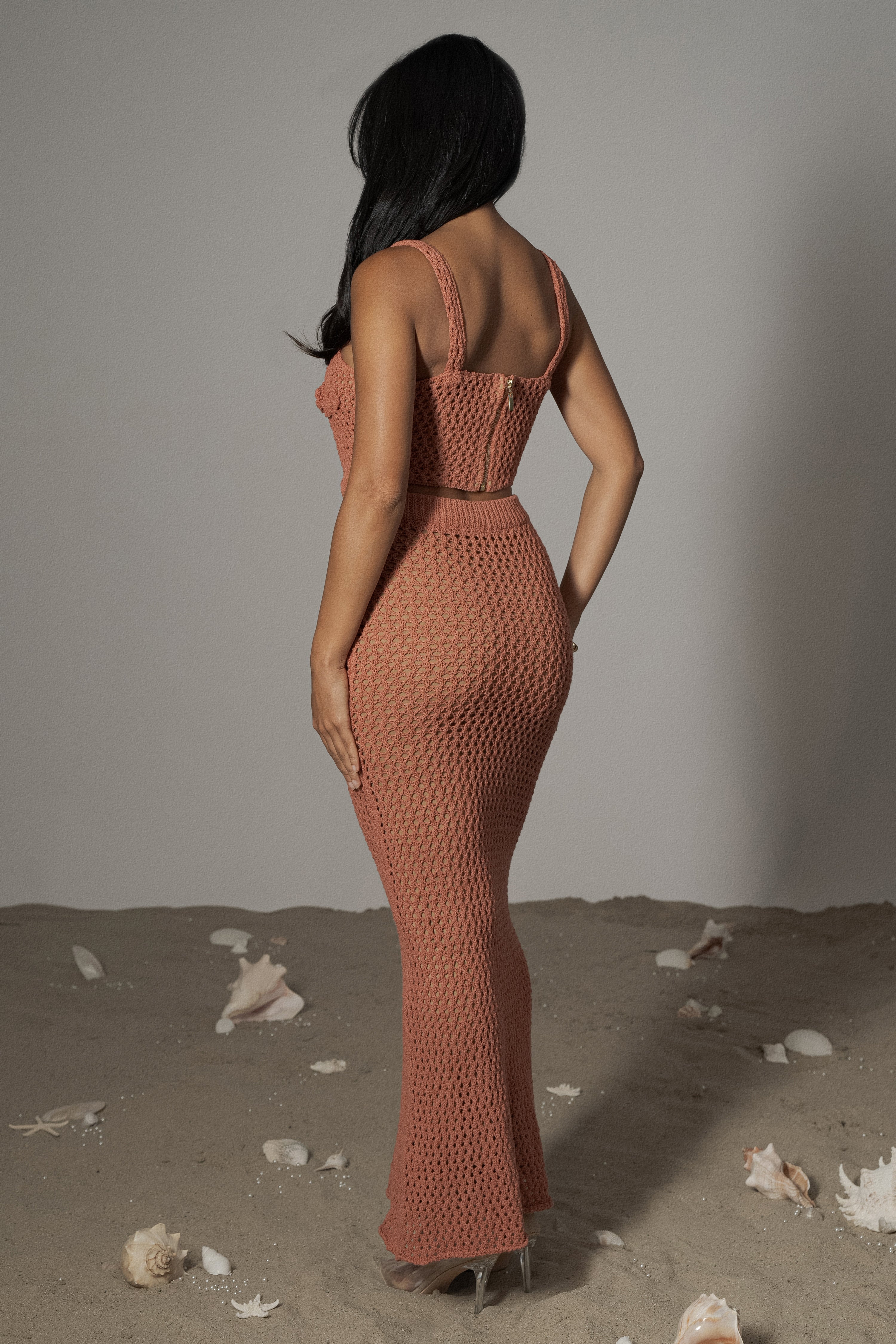 Terra Cotta Sea Depths Maxi Skirt - Image 2