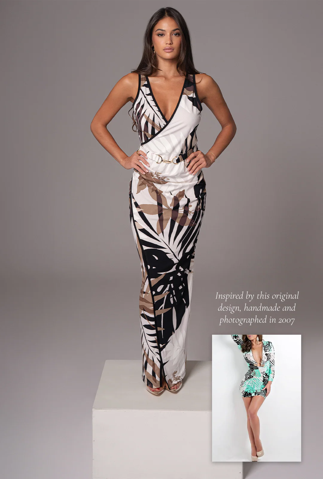 Tropical Print Revival Wrap Dress - Image 5
