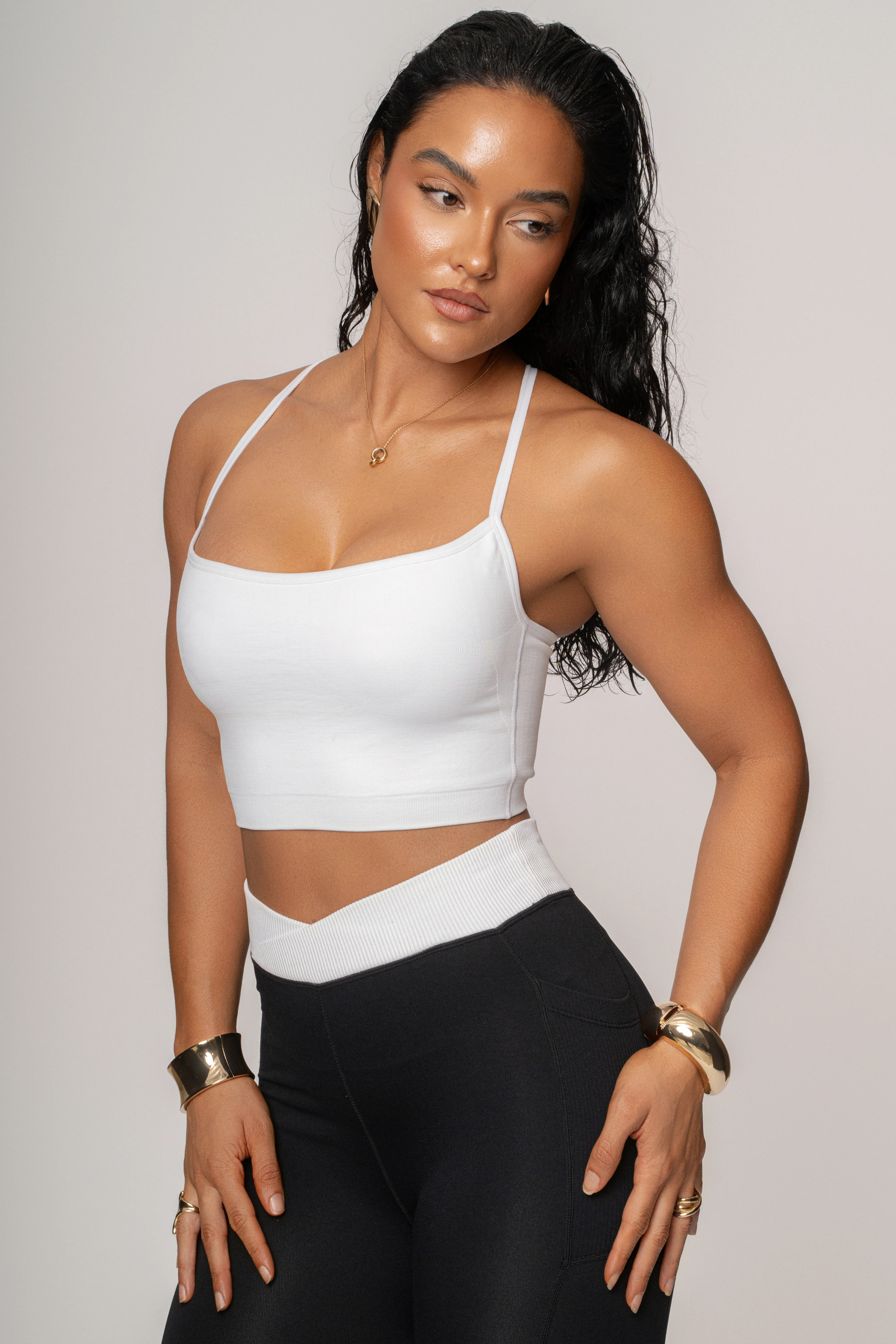 White Active Crop Top - Image 6