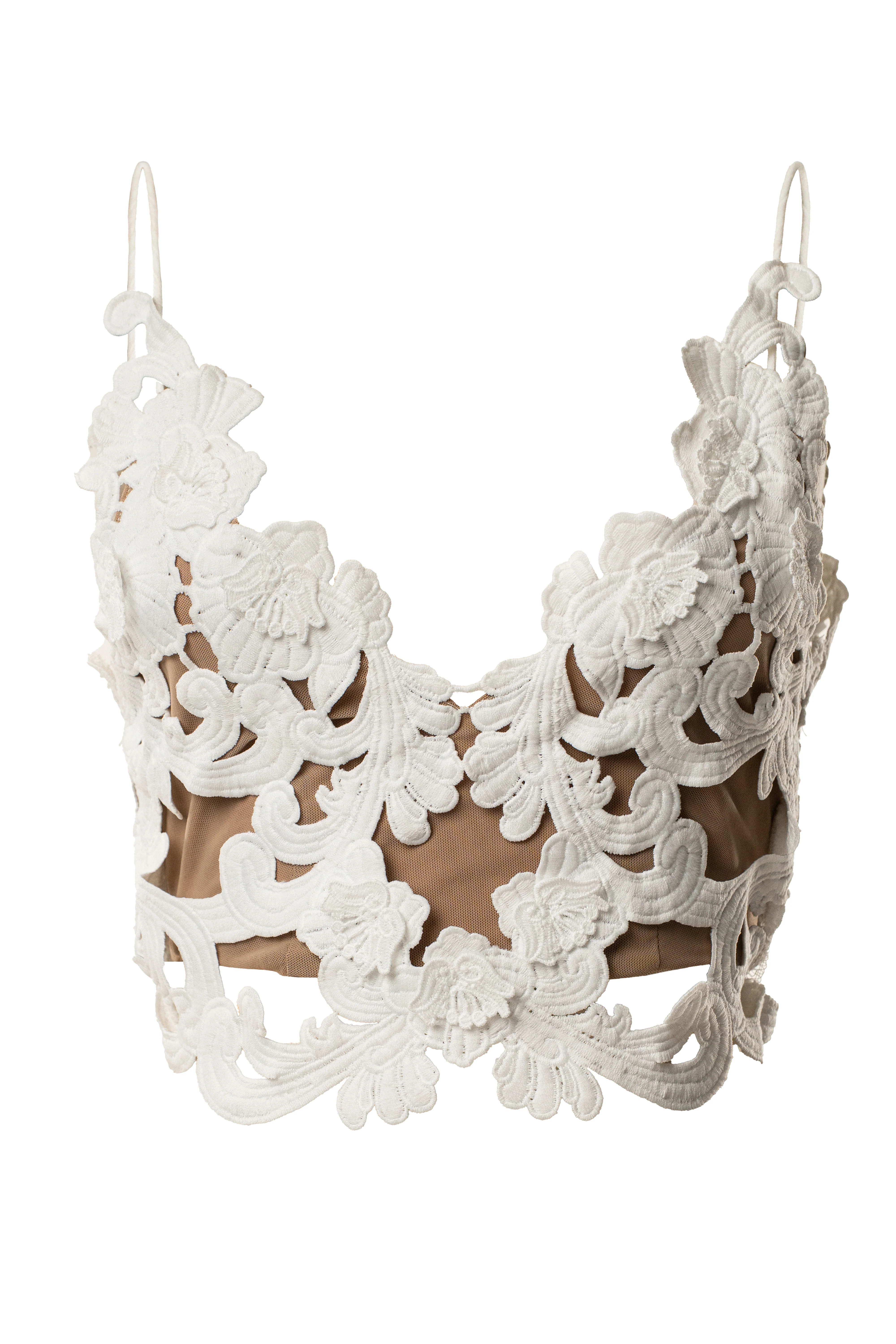 White Anahi Embroidered Top - Image 2