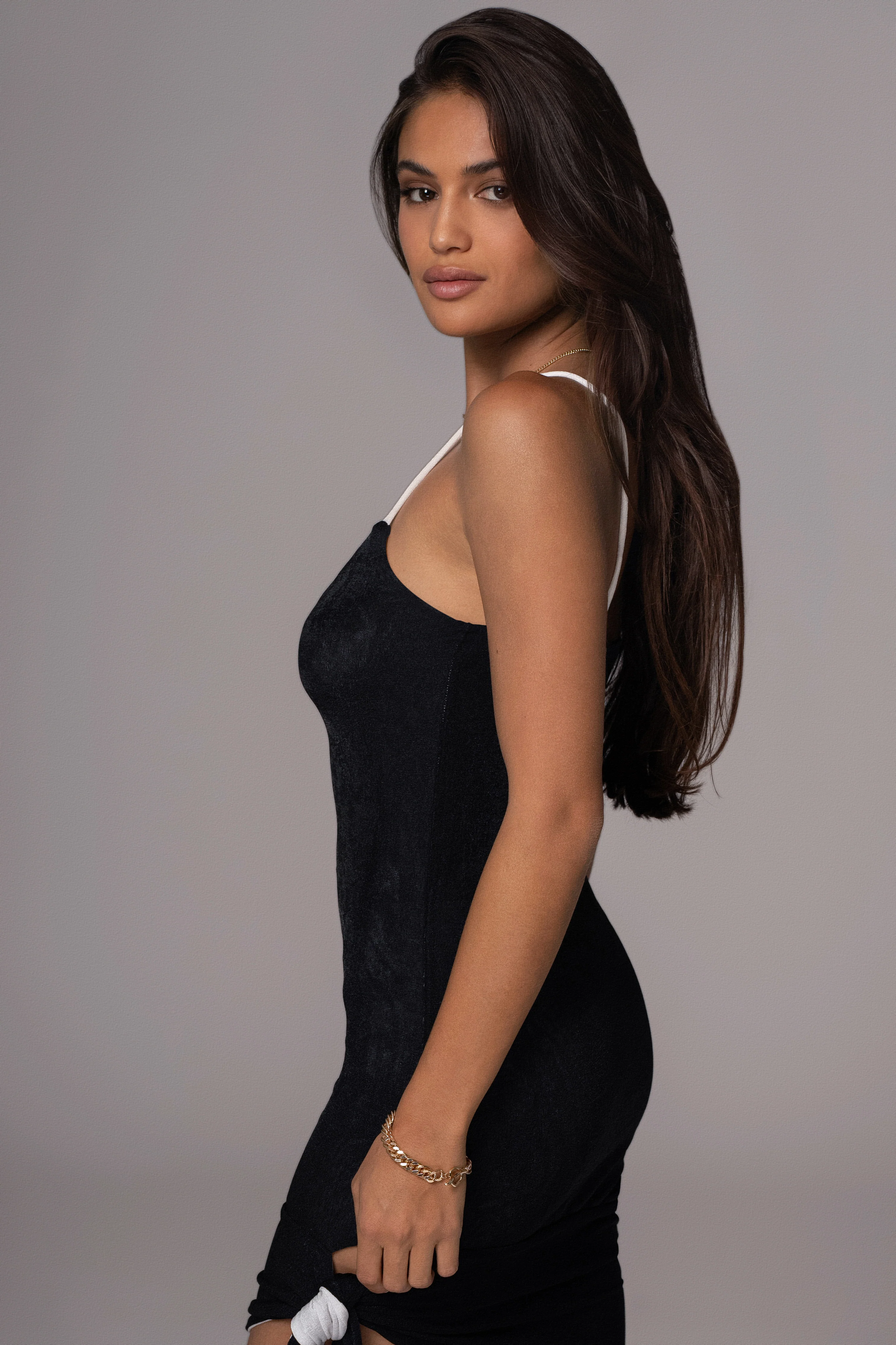 White/Black Mirage Reversible Mini Dress - Image 9