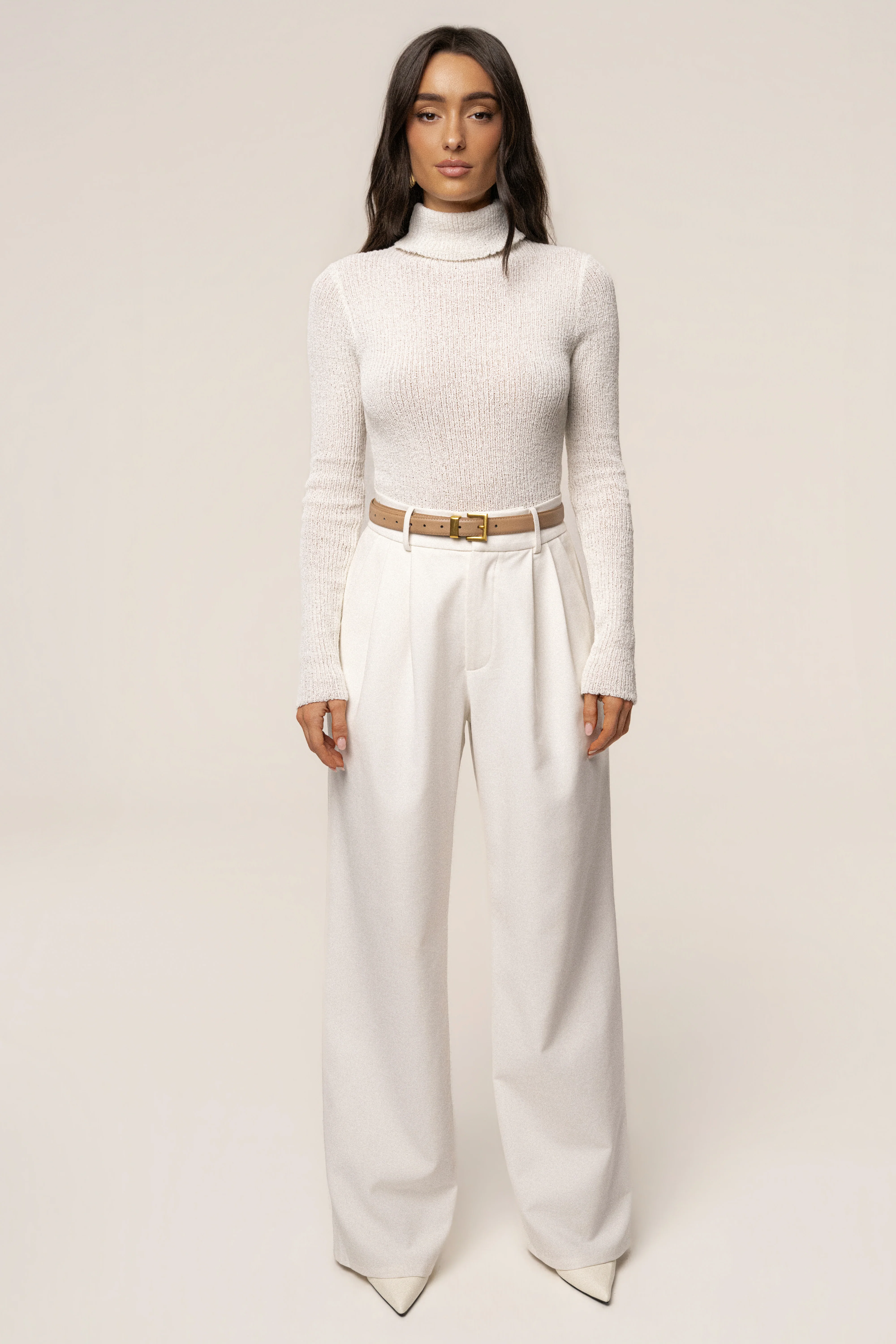 White Carli Turtle Neck Top - Image 5