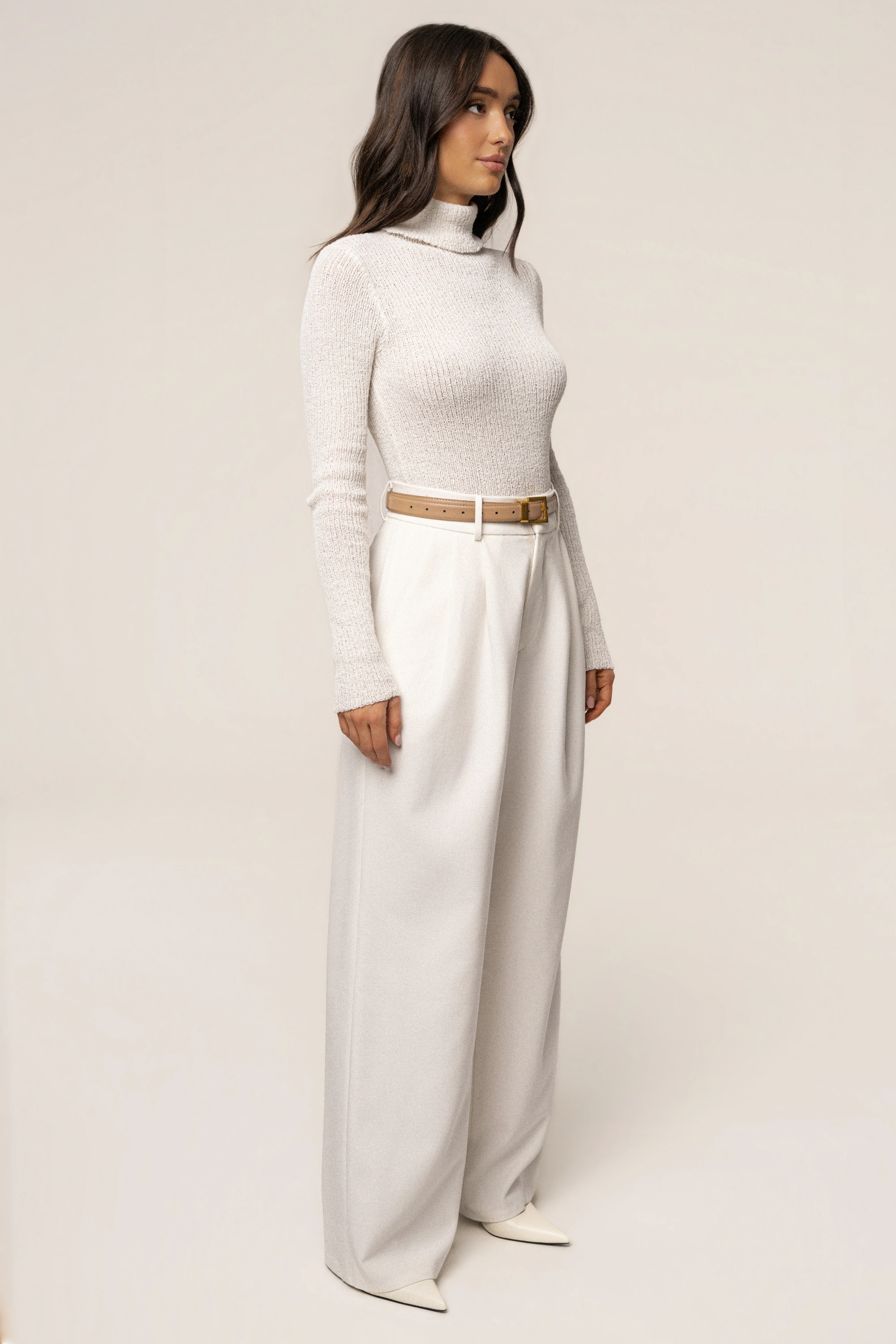 White Carli Turtle Neck Top - Image 8