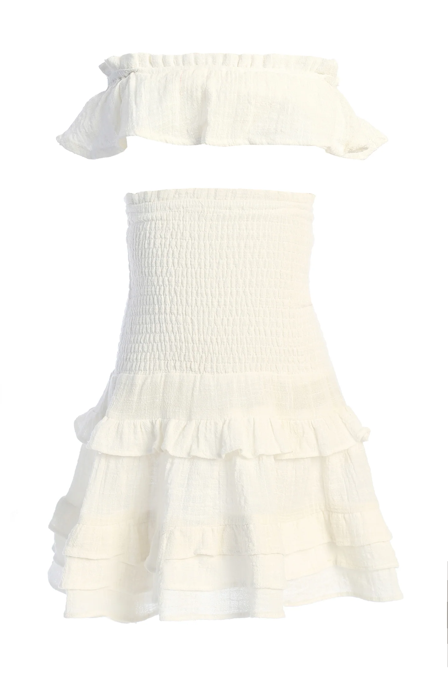 White Emily Ruffled Skirt Set - Image 3