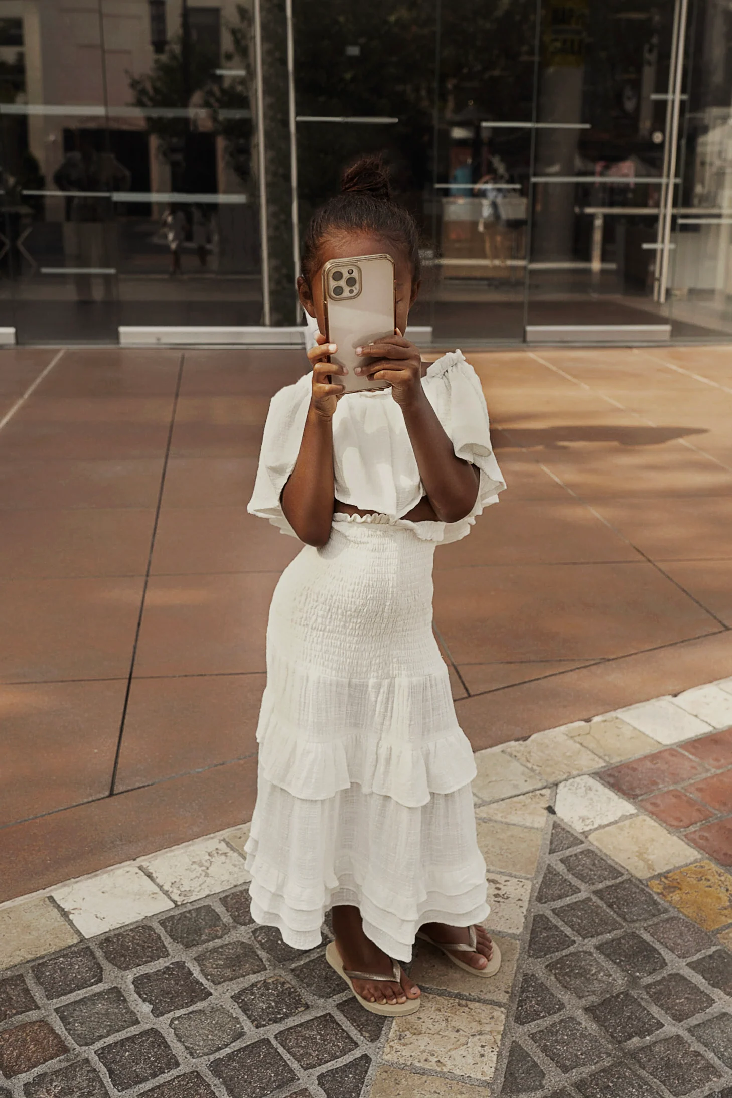 White Emily Ruffled Skirt Set - Image 4