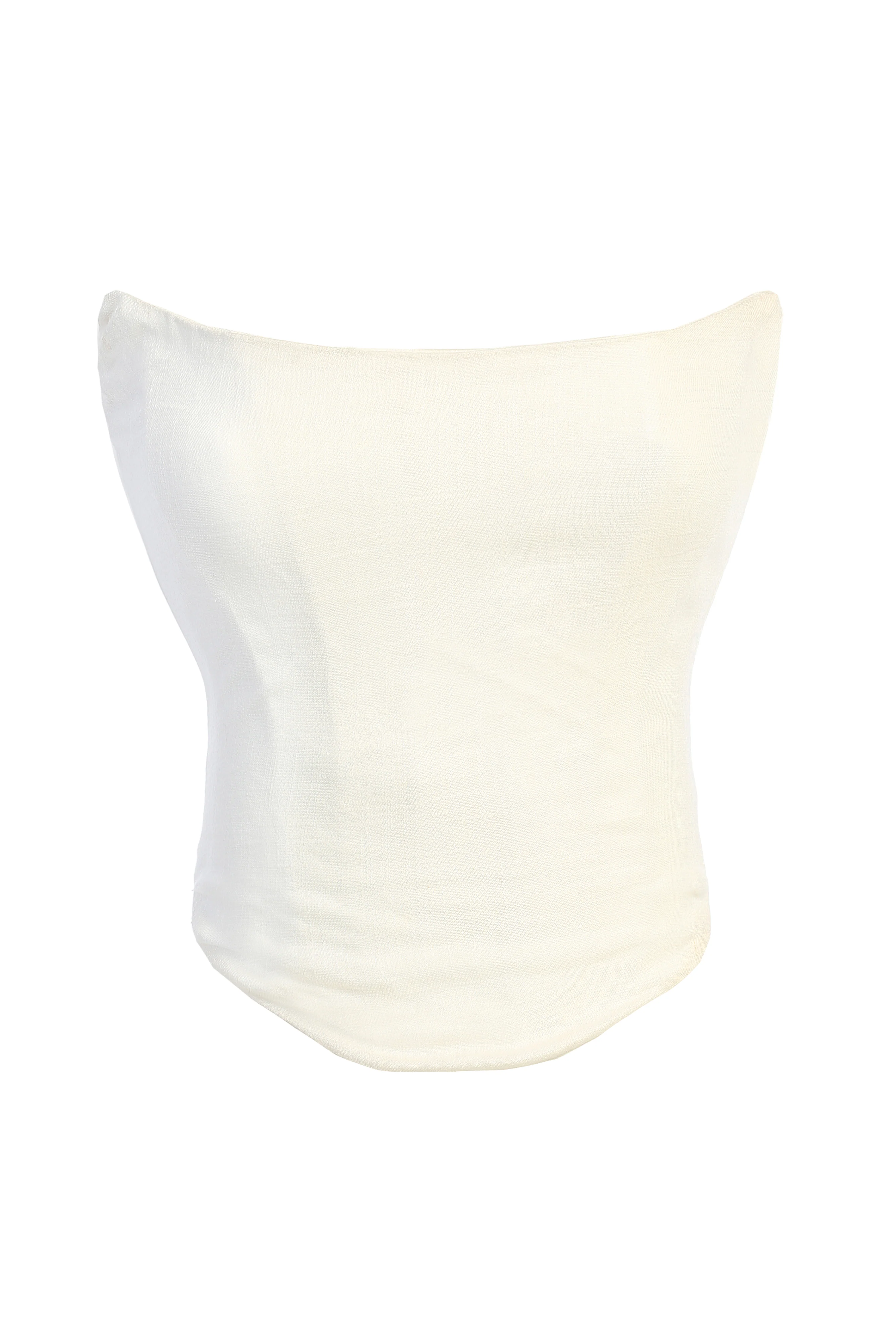 White Fenix Reversible Linen Corset - Image 3