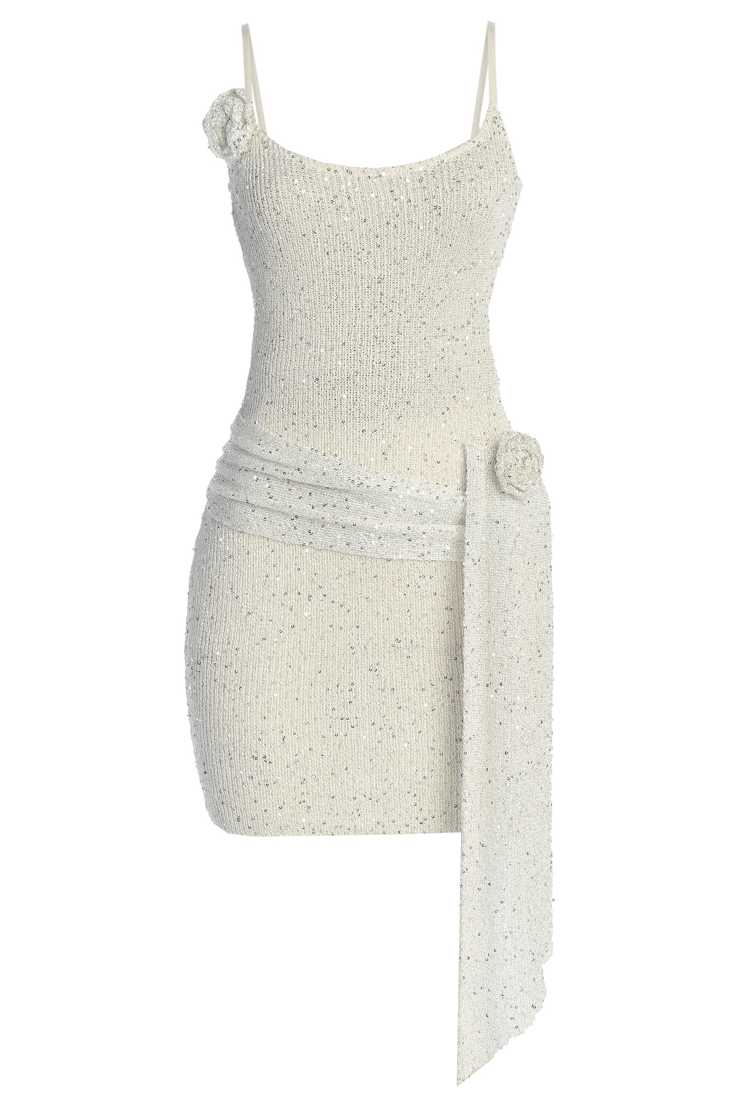 White Golden Dusk Sequin Dress - Image 2