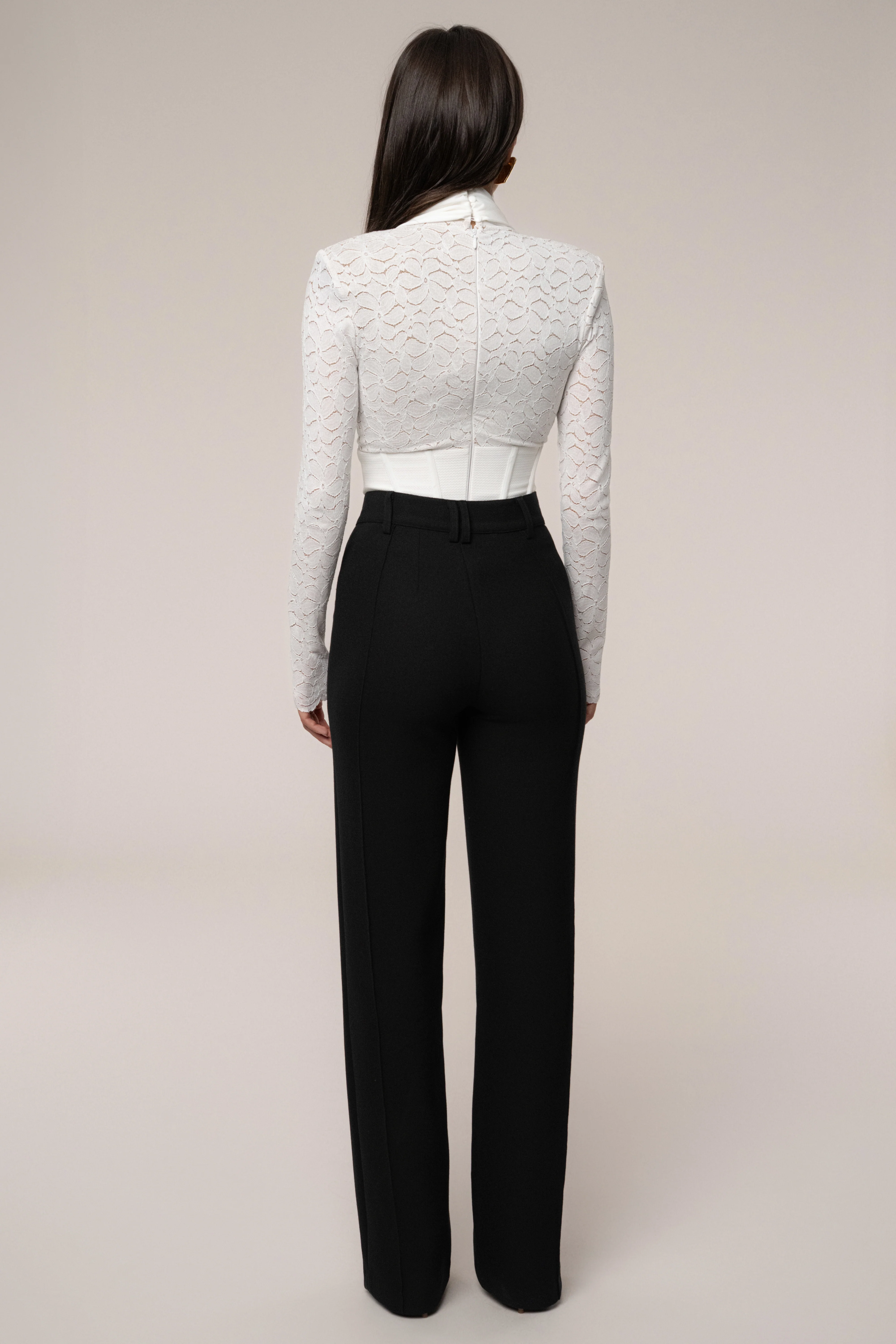 White Lace Corset Bodysuit - Image 19