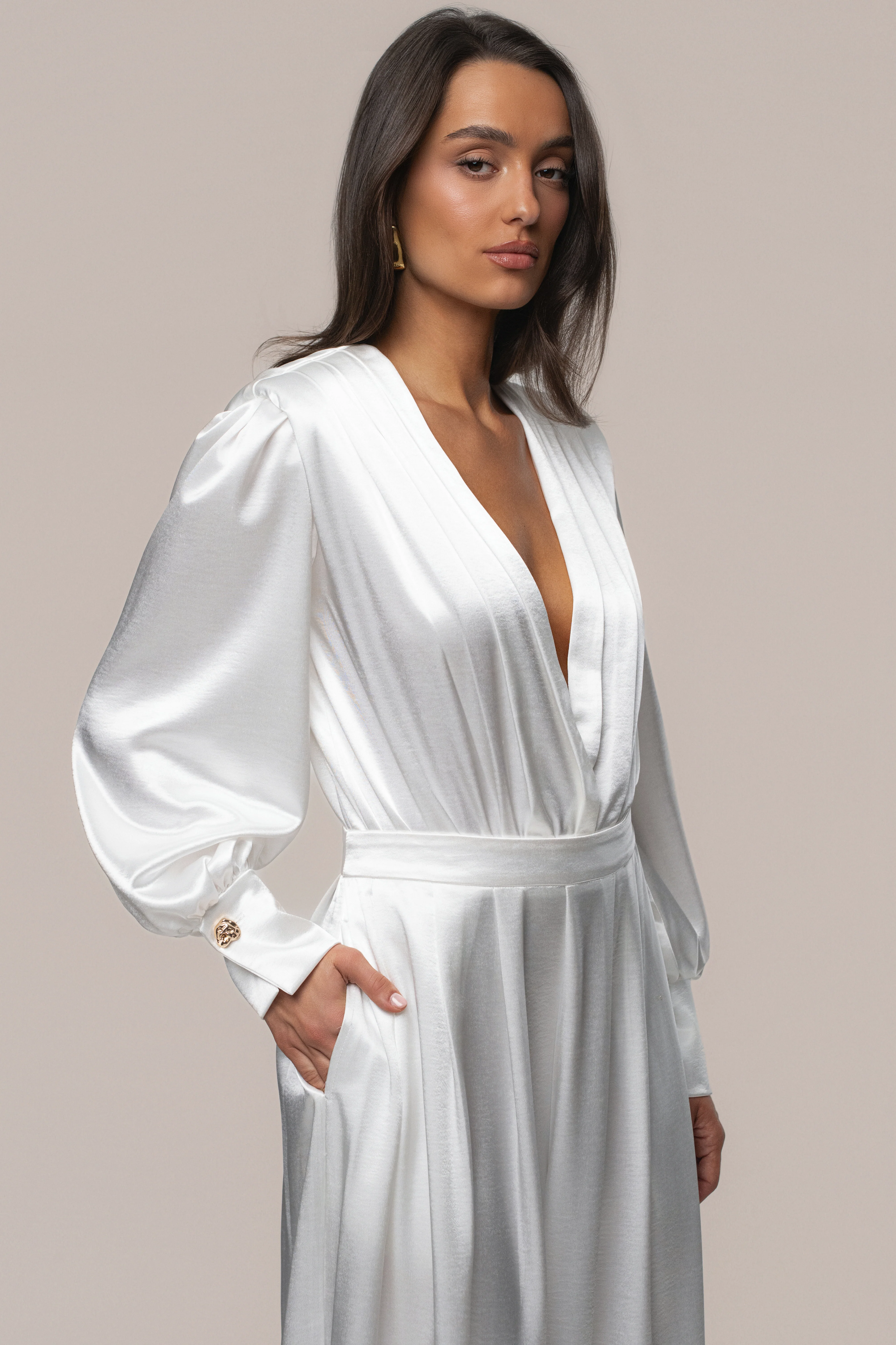 White Satin Radiance Bodysuit - Image 7