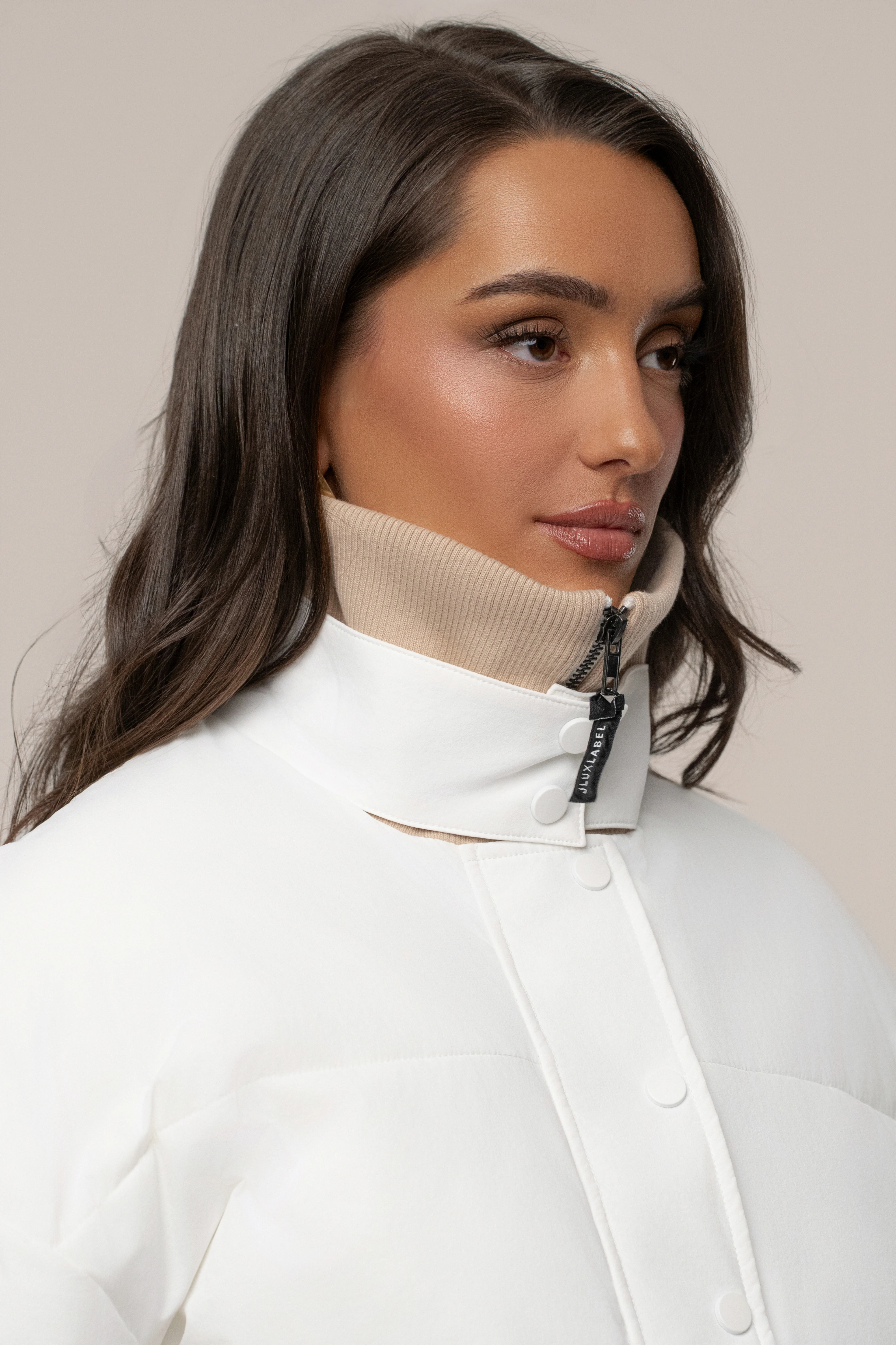 White Stassie Ribbed Jacket - Image 10