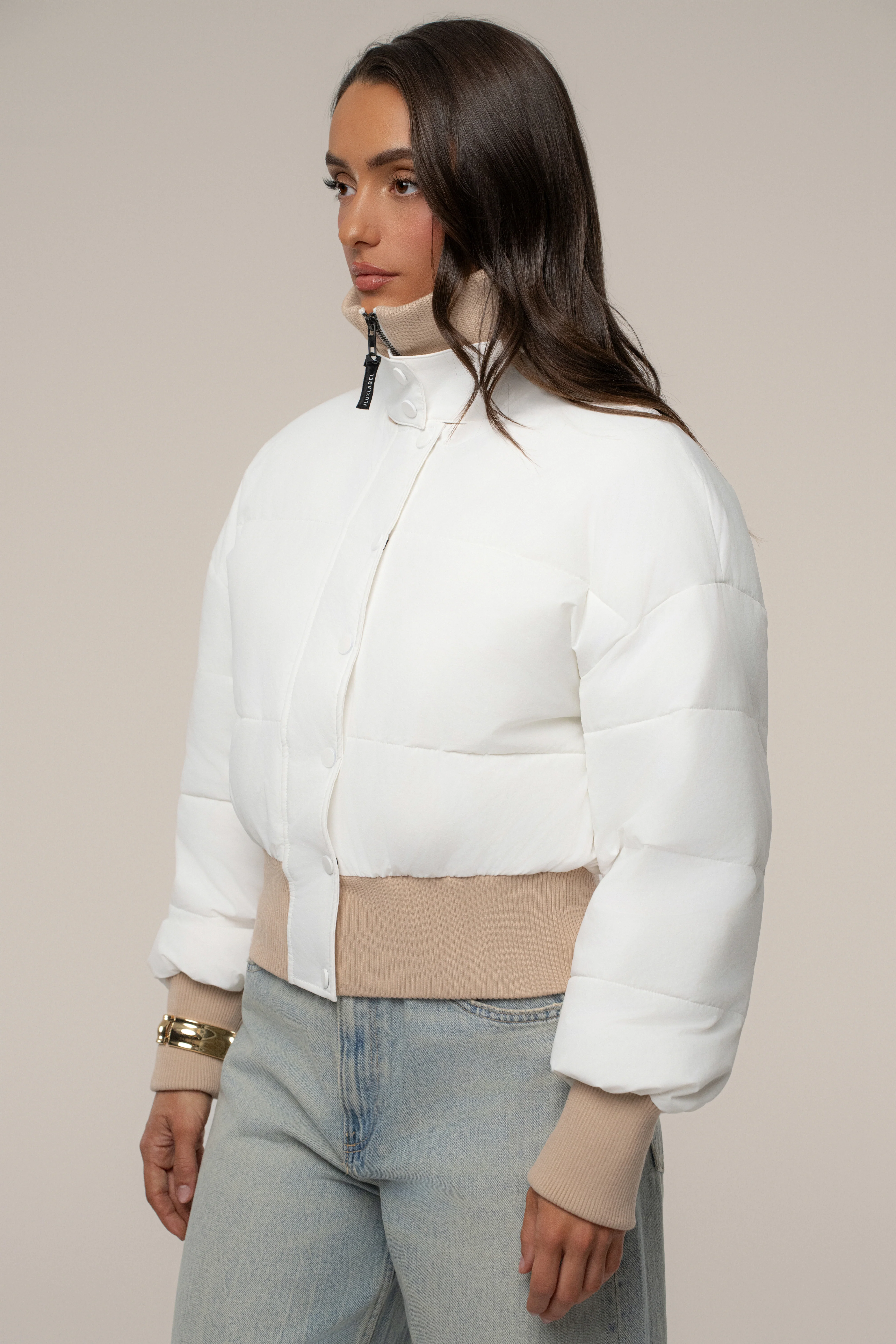 White Stassie Ribbed Jacket - Image 11