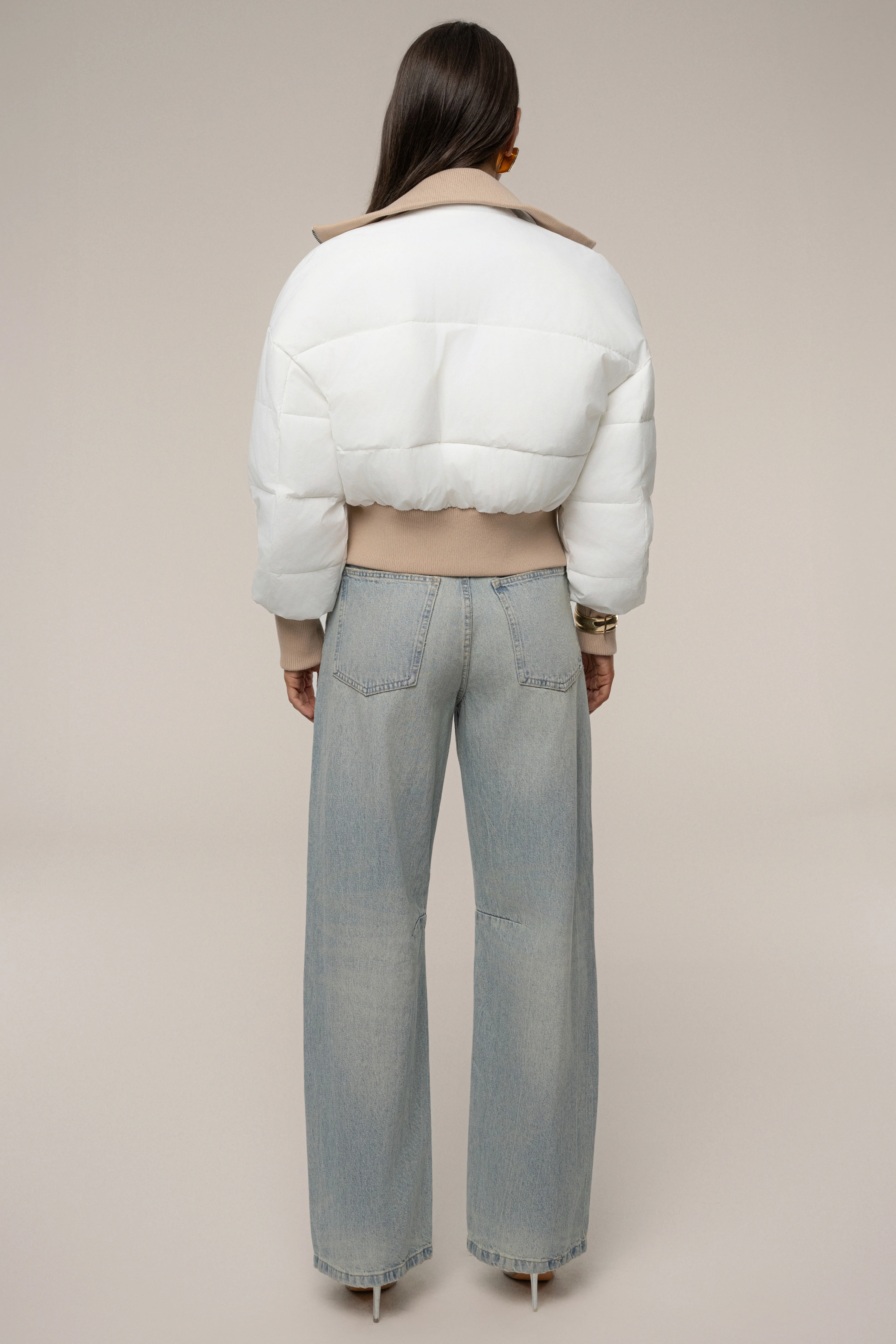 White Stassie Ribbed Jacket - Image 13