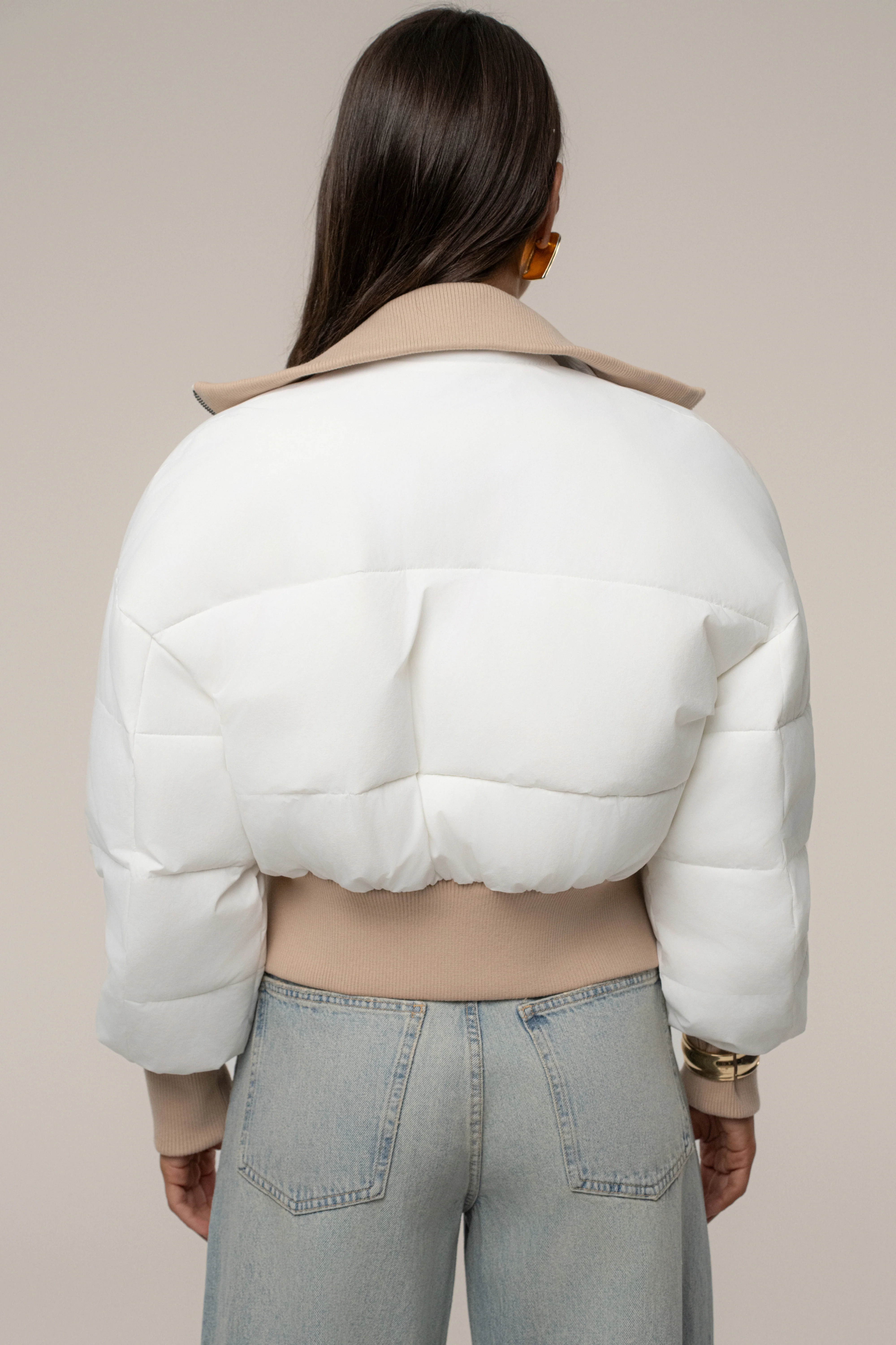 White Stassie Ribbed Jacket - Image 15